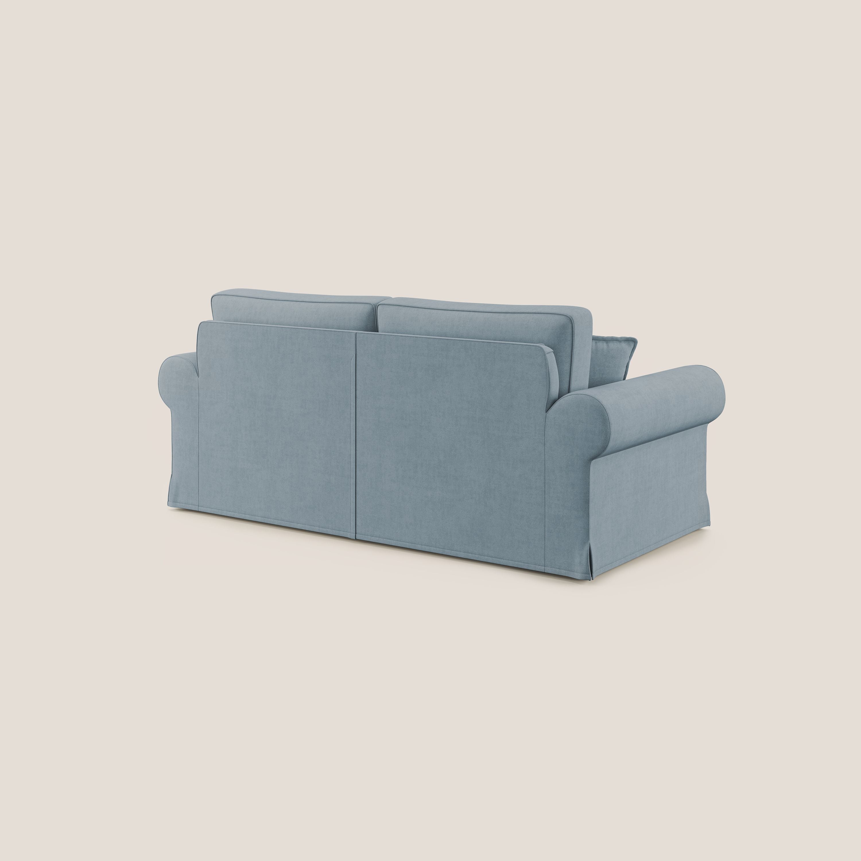 Lady divano classico in piuma d'oca realizzato con tessuto impermeabile T02 carta da zucchero - divani.store