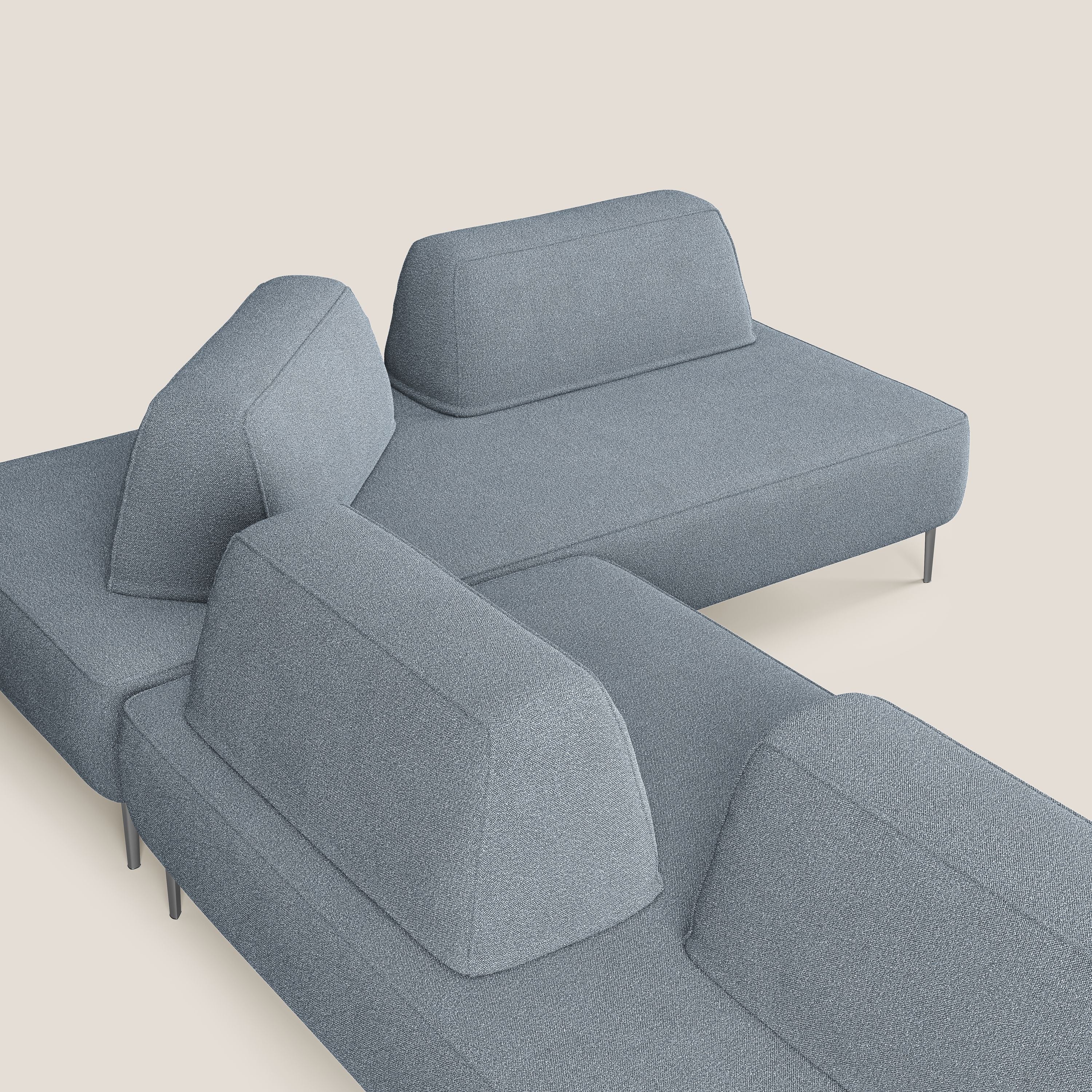 Newton divano angolare modulare con schienali movibili T07 carta da zucchero - divani.store