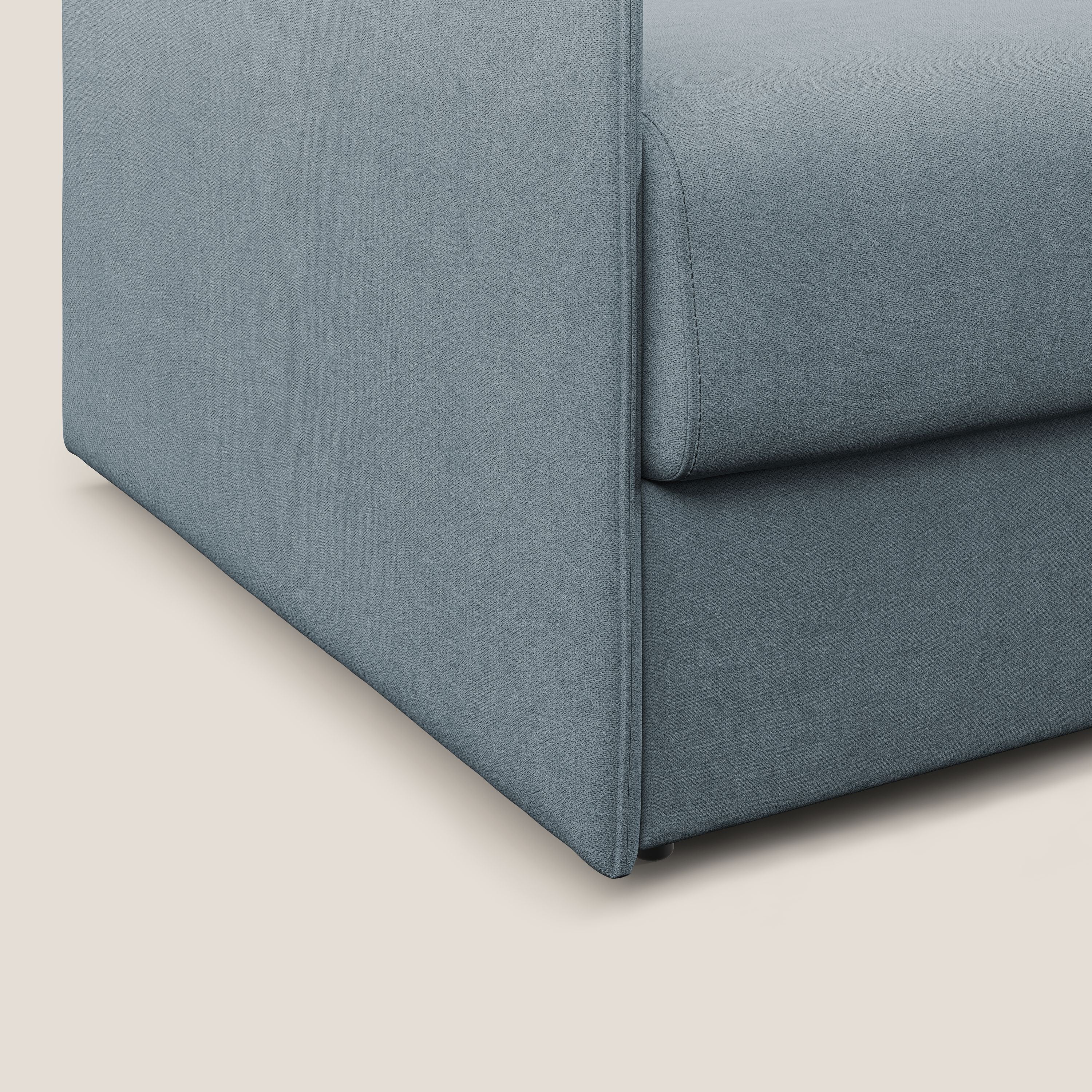 Evans poltrona letto in morbido tessuto impermeabile T02 carta da zucchero - divani.store