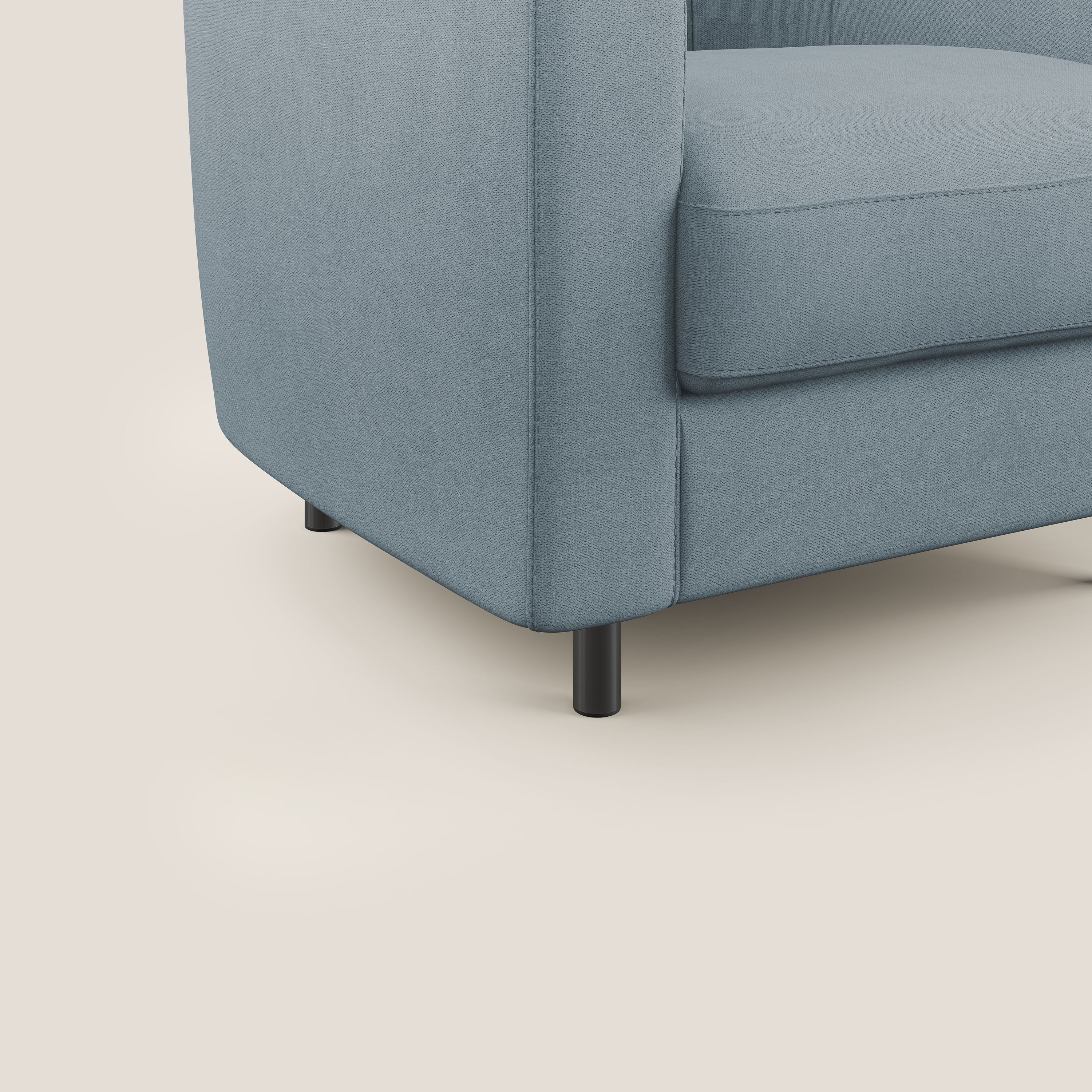 Pandora Poltroncina in tessuto morbido impermeabile T02 carta-da-zucchero - divani.store