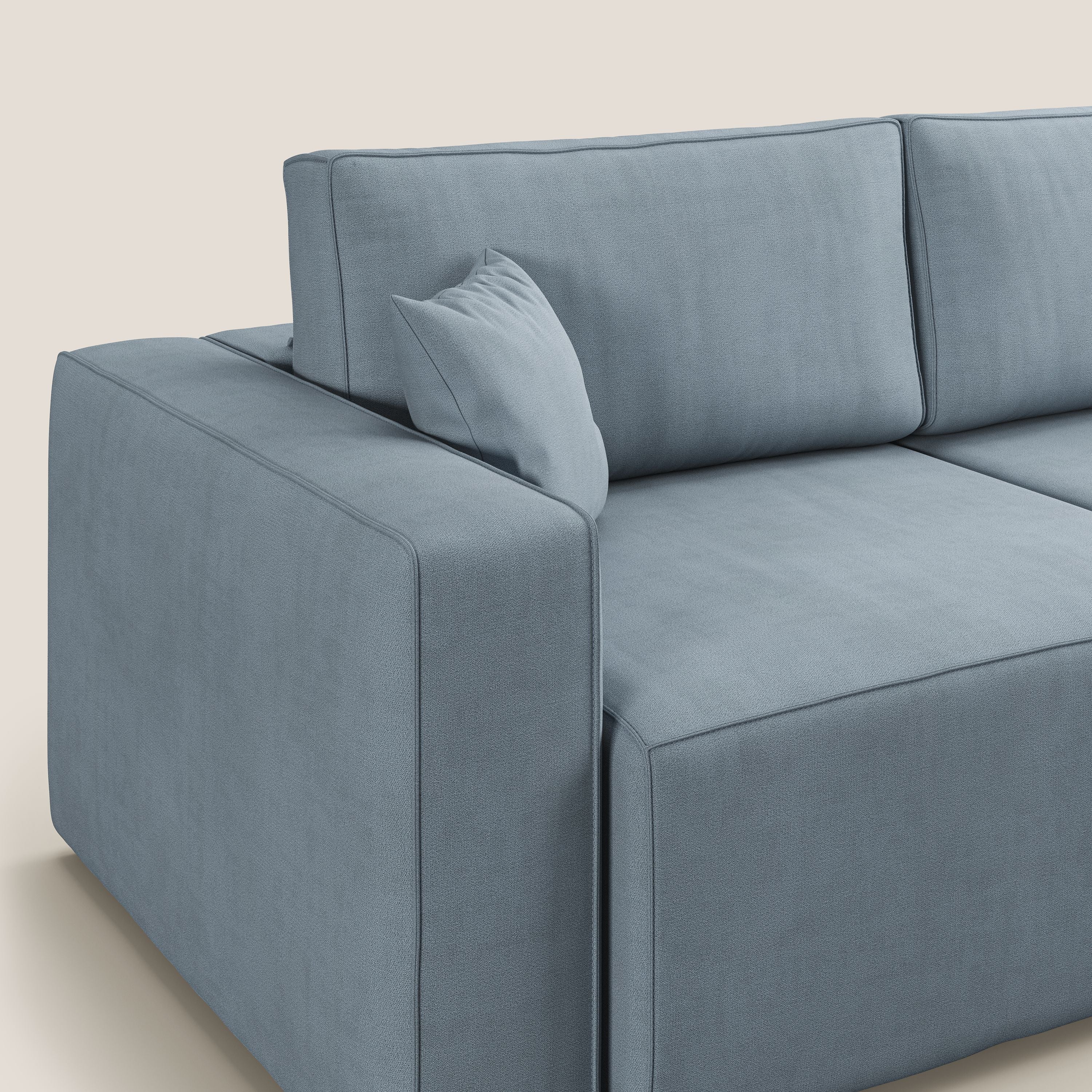 Morfeo divano con sedute estraibili in morbido tessuto impermeabile T02 carta da zucchero - divani.store