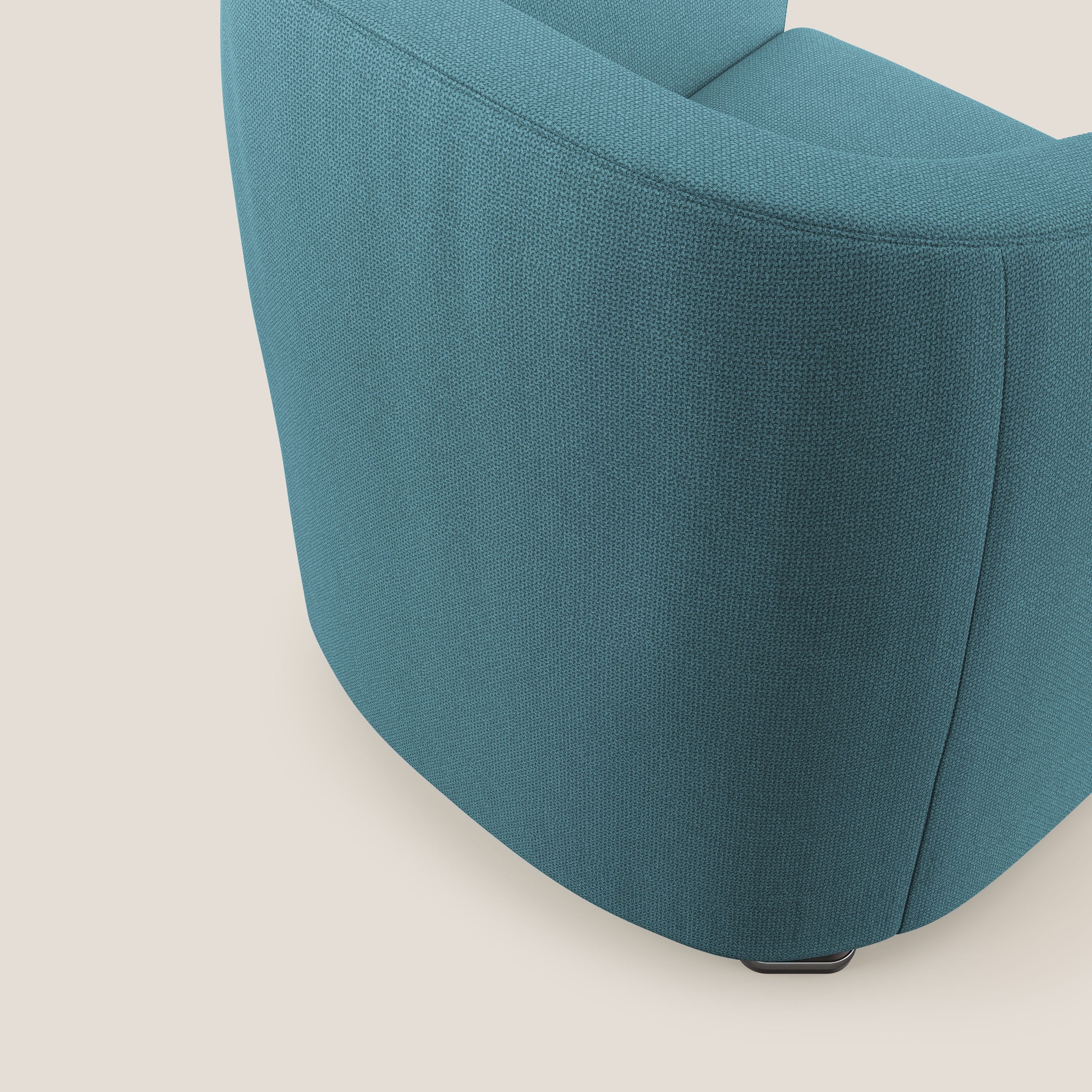 Cloe Poltroncina in tessuto smacchiabile con acqua QuickClean T08 azzurro - divani.store