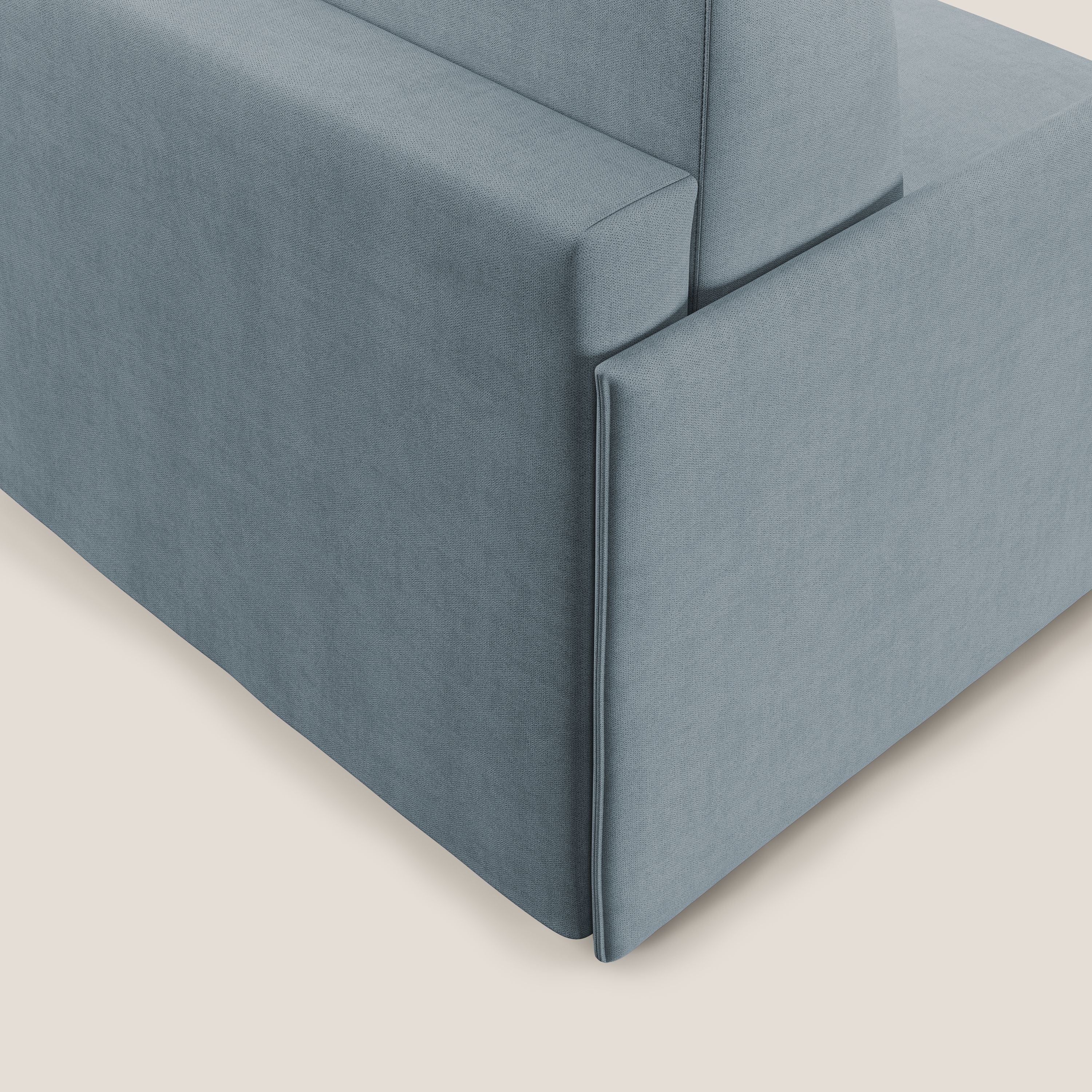 Evans poltrona letto in morbido tessuto impermeabile T02 carta da zucchero - divani.store