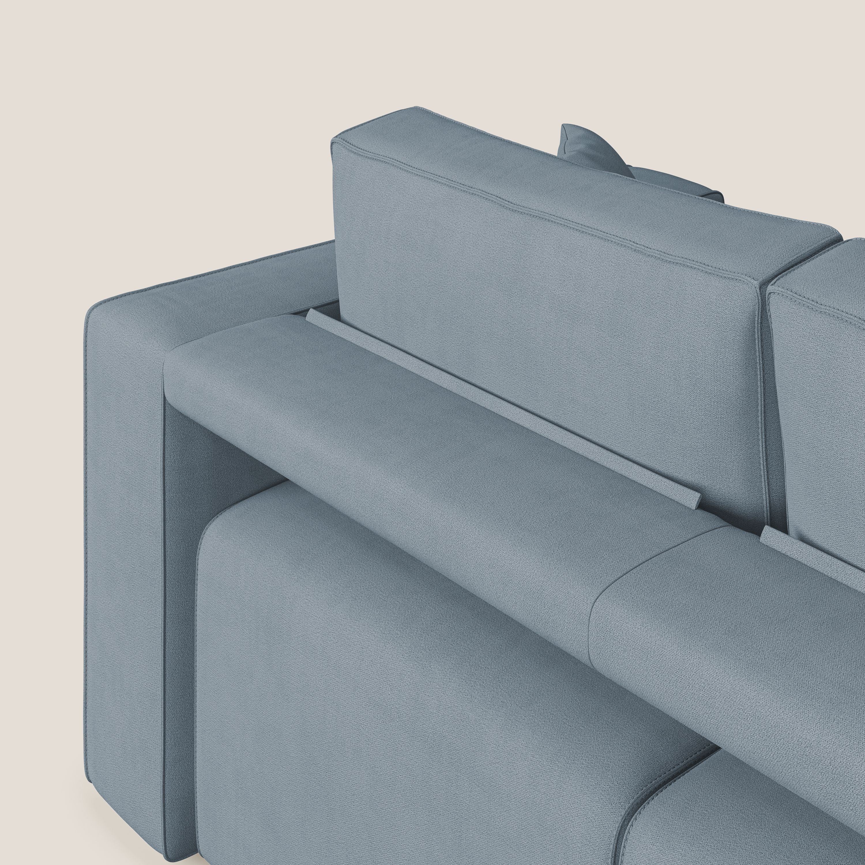 Morfeo divano con 3 sedute estraibili in morbido tessuto impermeabile T02 carta da zucchero - divani.store