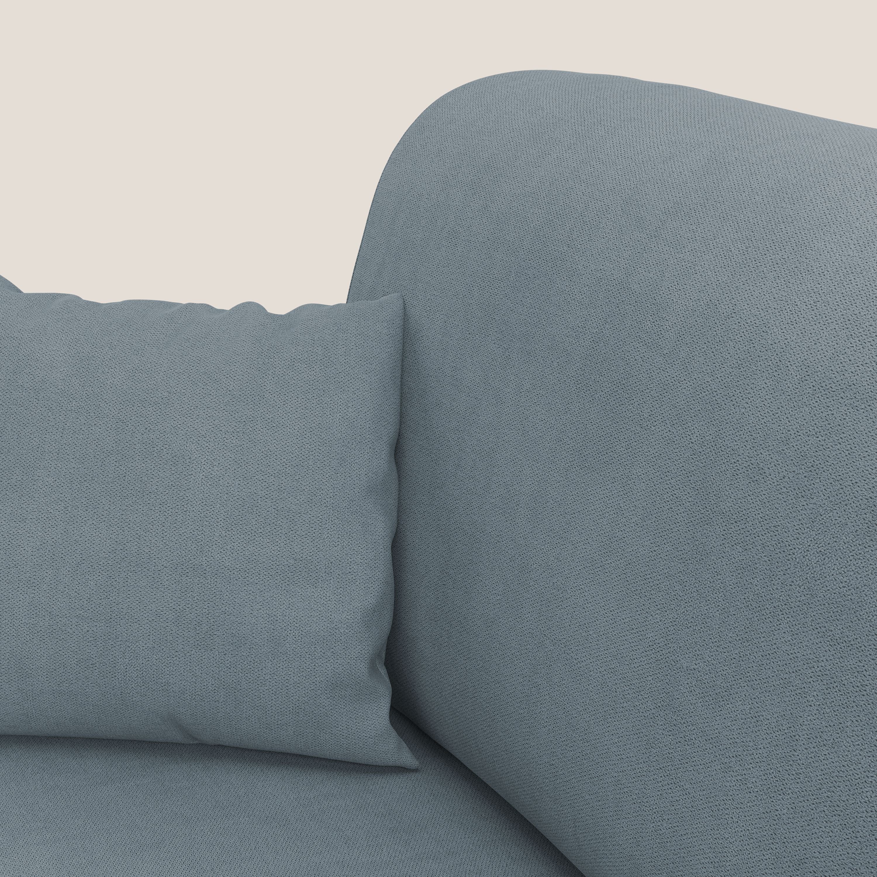 Kafka divano letto angolare in morbido tessuto impermeabile T02 carta da zucchero - divani.store