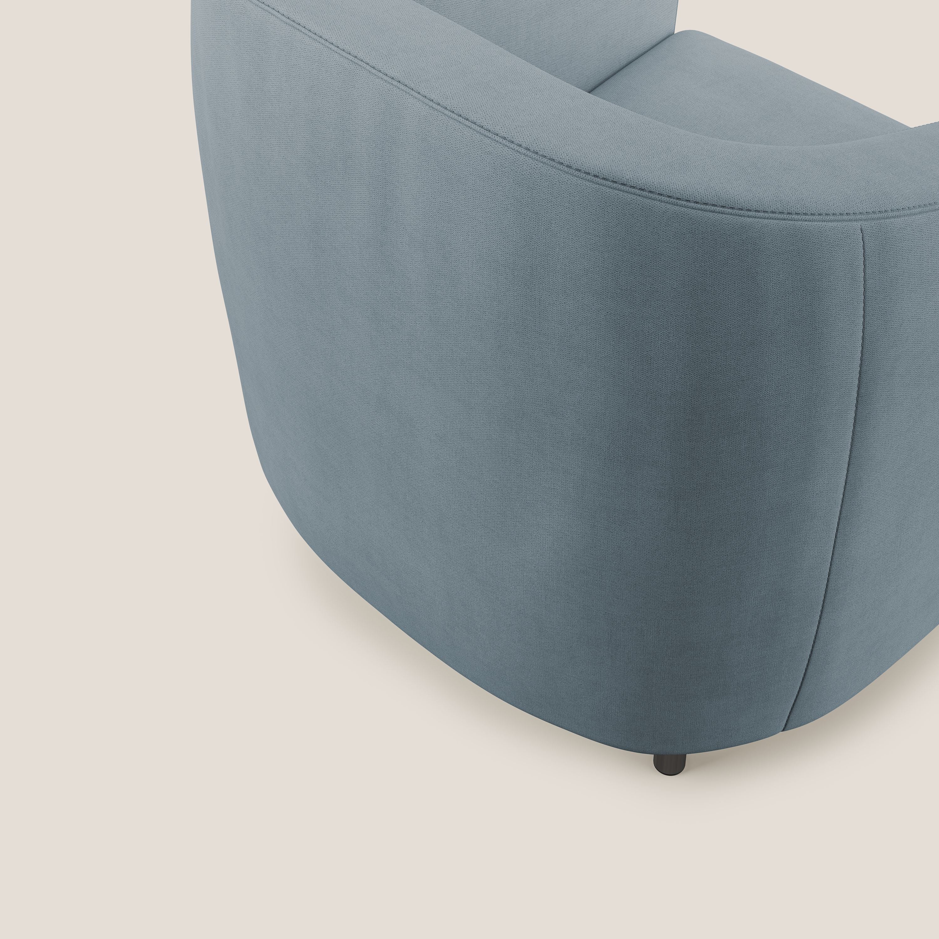 Pandora Poltroncina in tessuto morbido impermeabile T02 carta-da-zucchero - divani.store