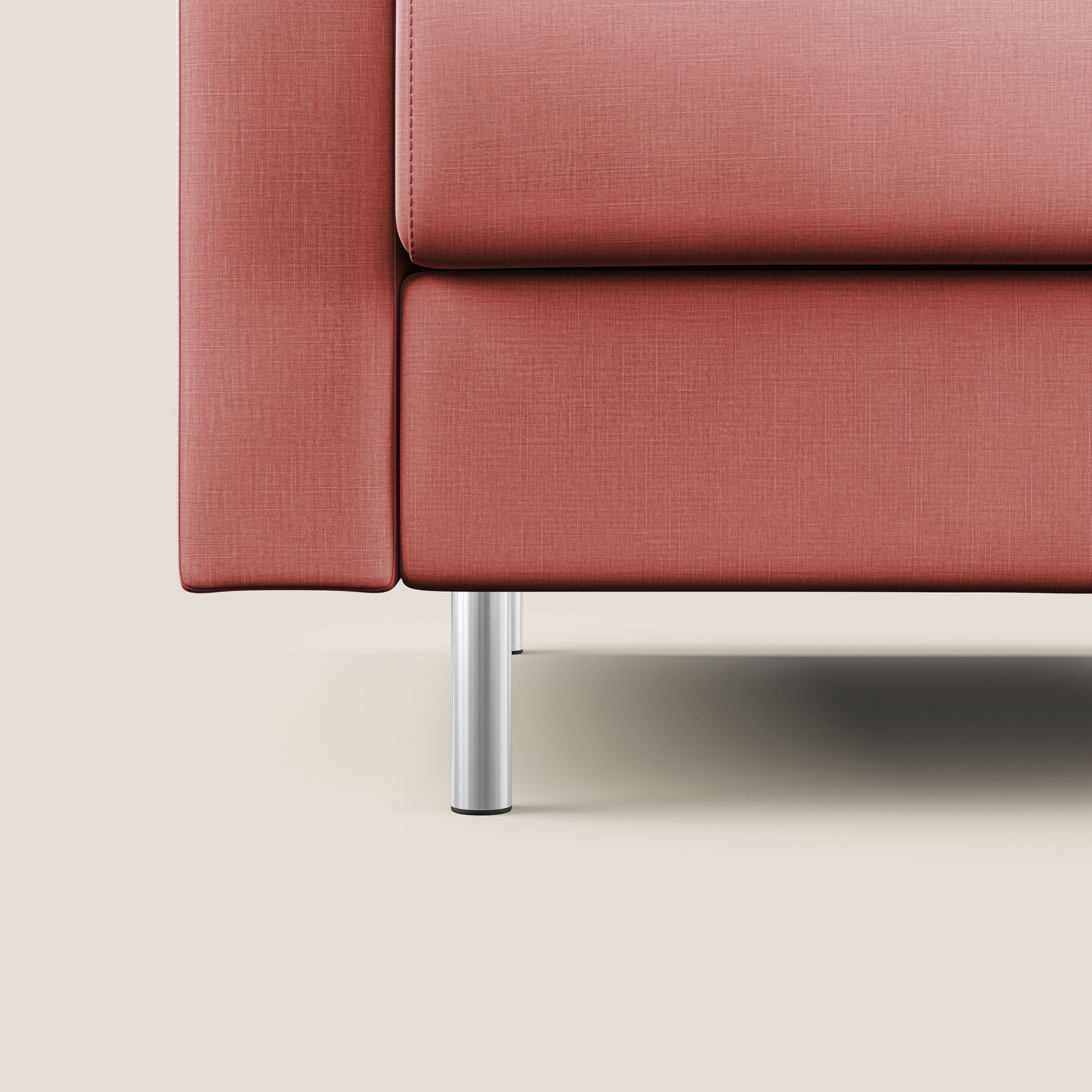 Andromeda divano letto matrimoniale in velluto morbido impermeabile T01 salmone - divani.store