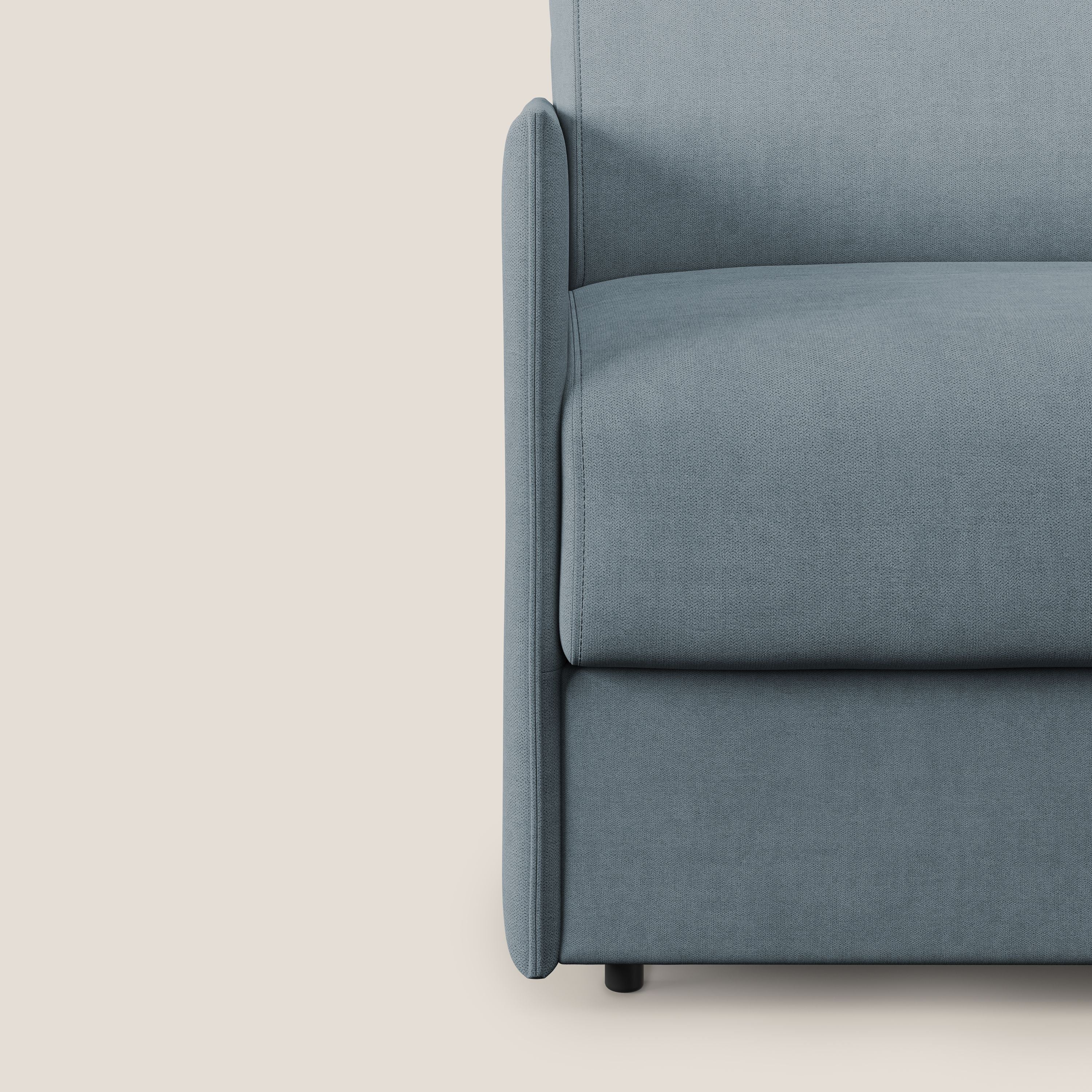 Evans poltrona letto in morbido tessuto impermeabile T02 carta da zucchero - divani.store