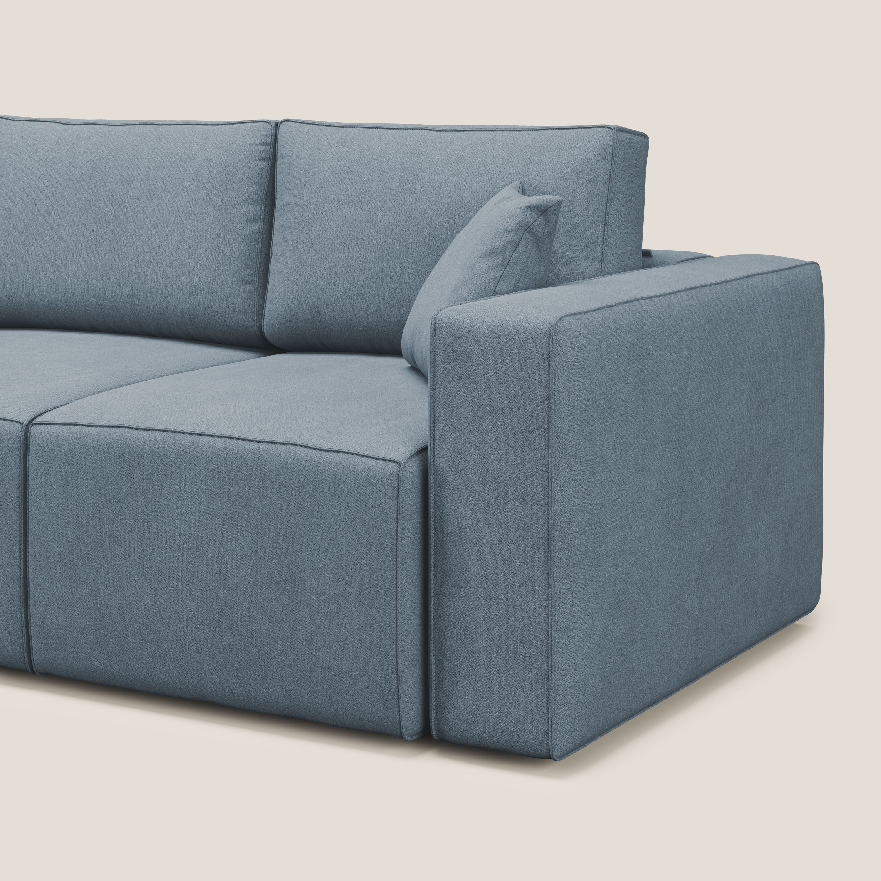 Morfeo divano con 3 sedute estraibili in morbido tessuto impermeabile T02 carta da zucchero - divani.store