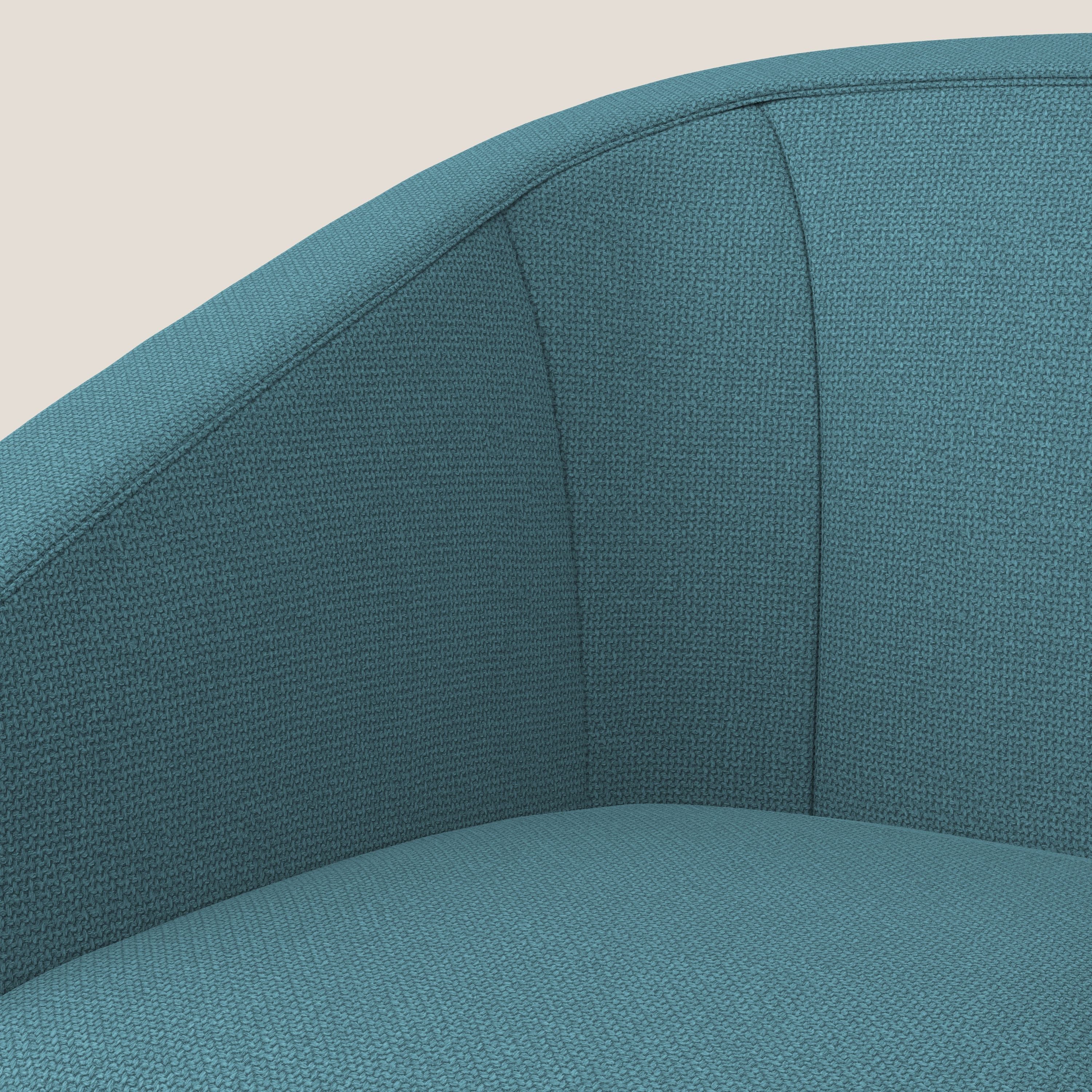 Cloe Poltroncina in tessuto smacchiabile con acqua QuickClean T08 azzurro - divani.store