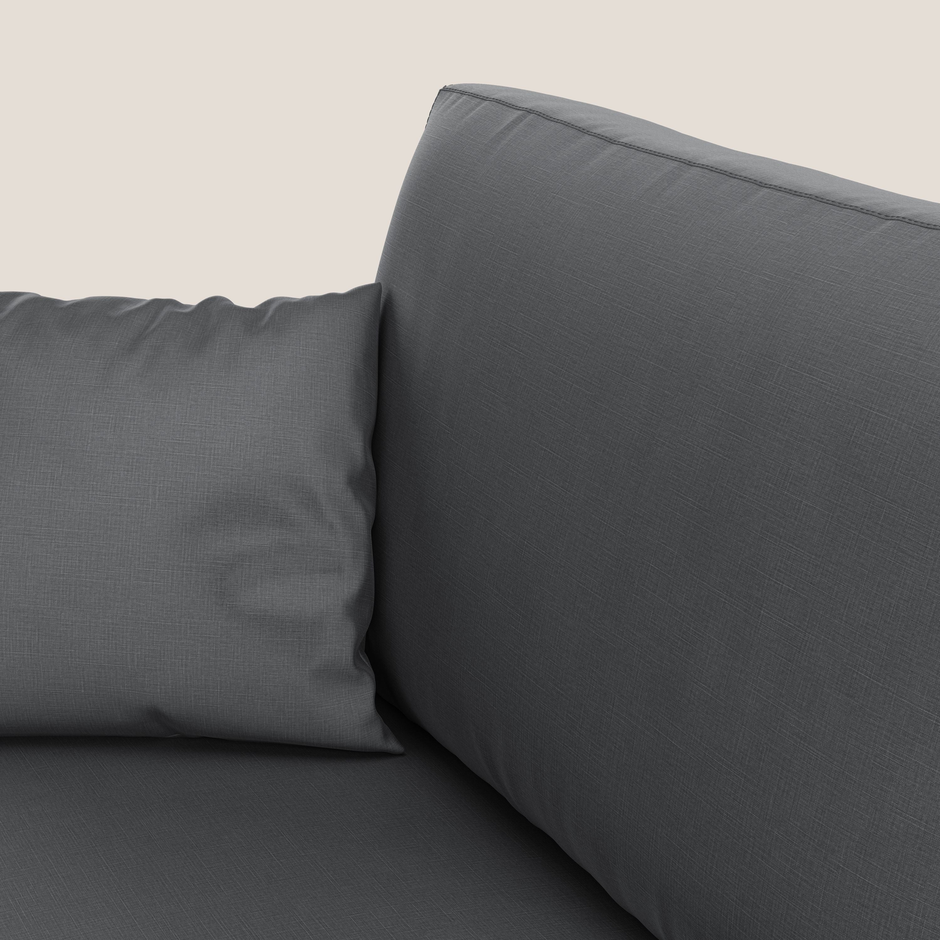 Andromeda divano letto matrimoniale in velluto morbido impermeabile T01 antracite - divani.store