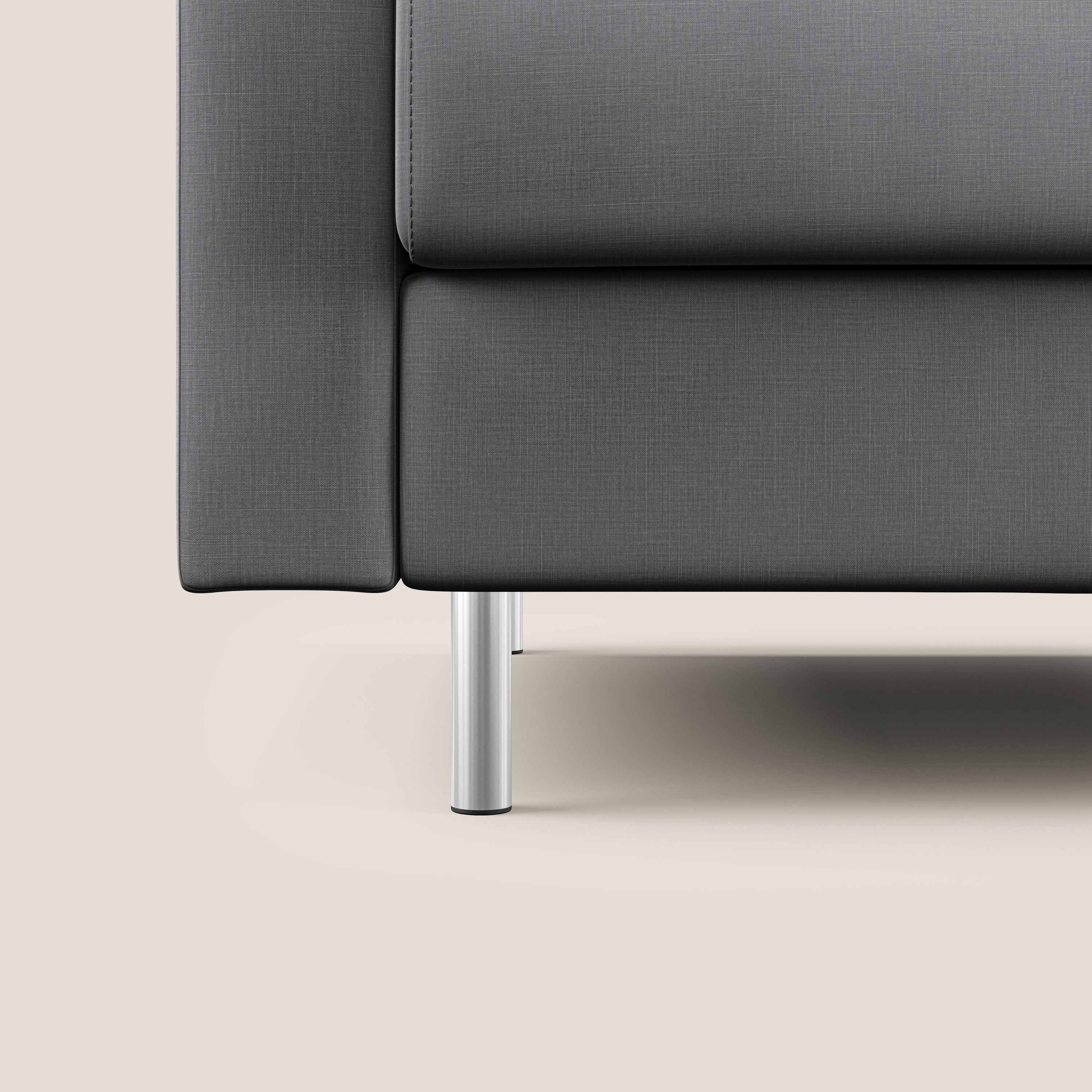 Andromeda divano letto matrimoniale in velluto morbido impermeabile T01 antracite - divani.store