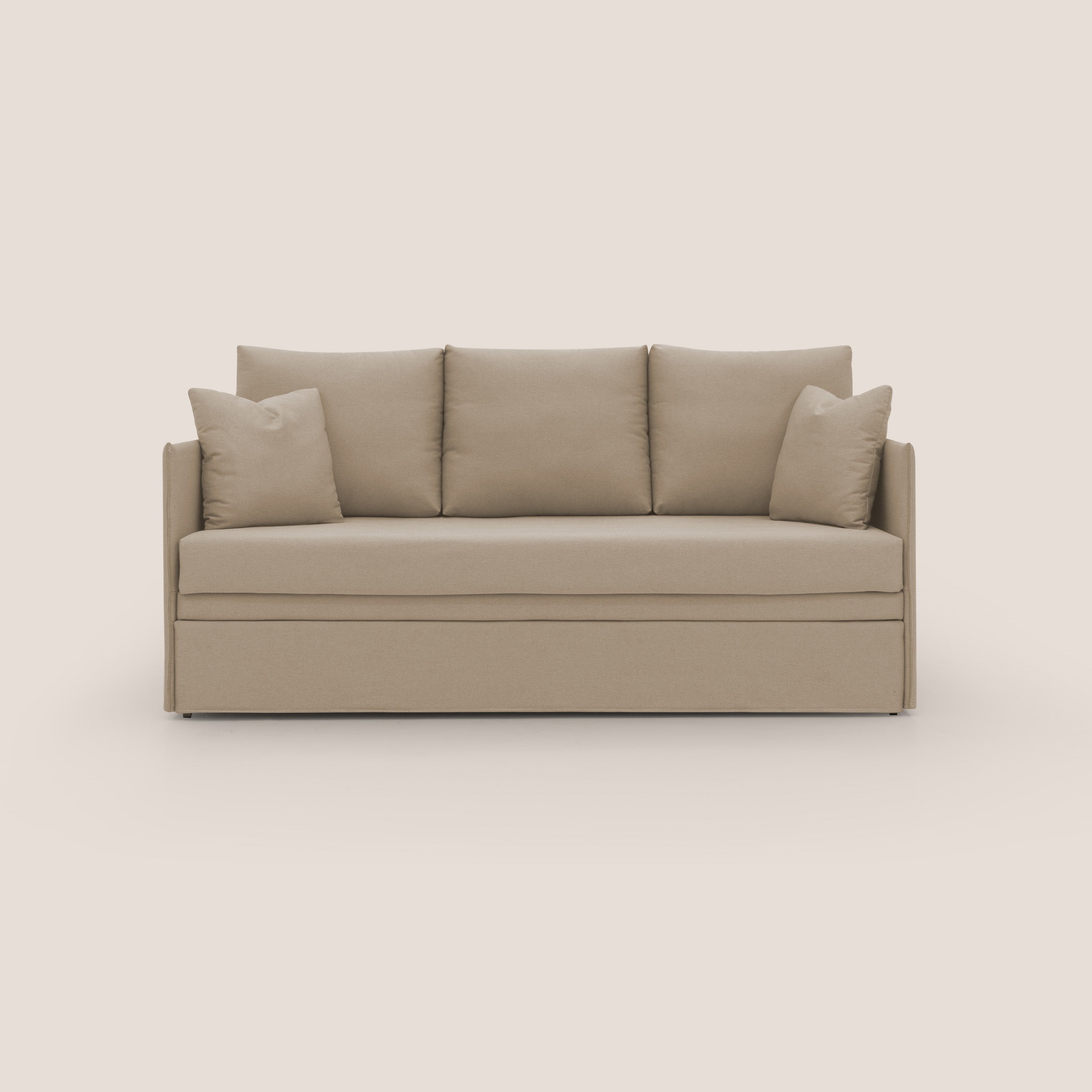 Brera Divano duplex con doppio letto in tessuto simil cotone impermeabile T13 beige - divani.store