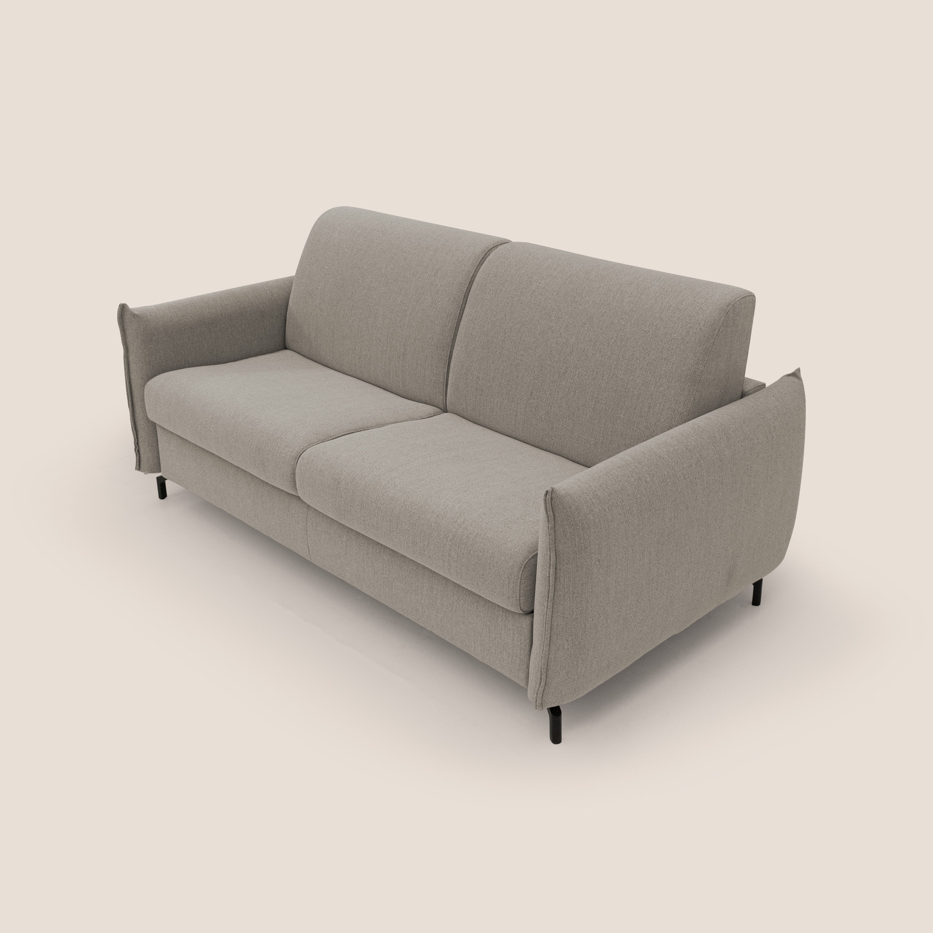 Scarlet divano letto in tessuto misto cotone impermeabile T19 beige - divani.store