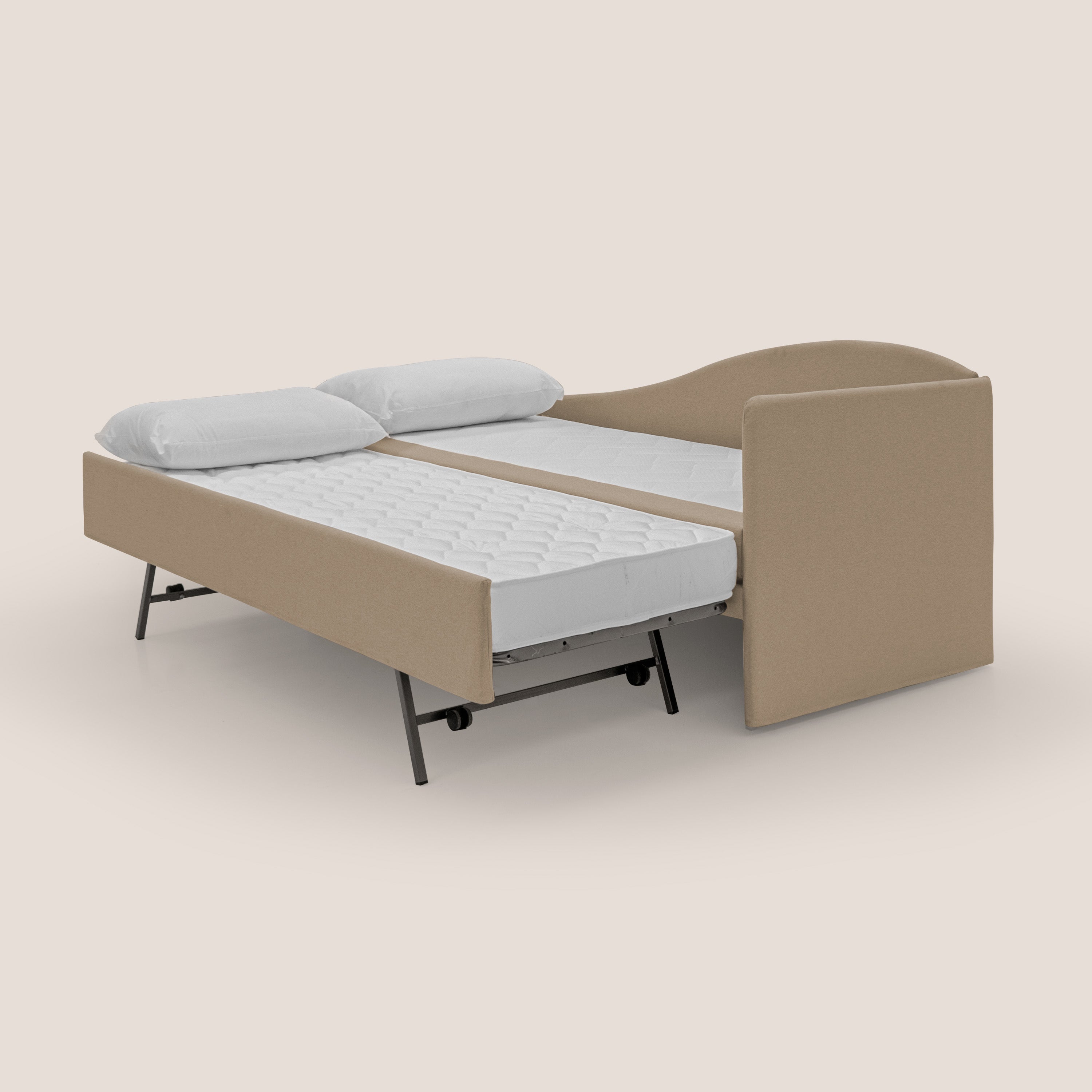 Nolo Divano duplex con doppio letto in tessuto simil cotone impermeabile T13 beige - divani.store