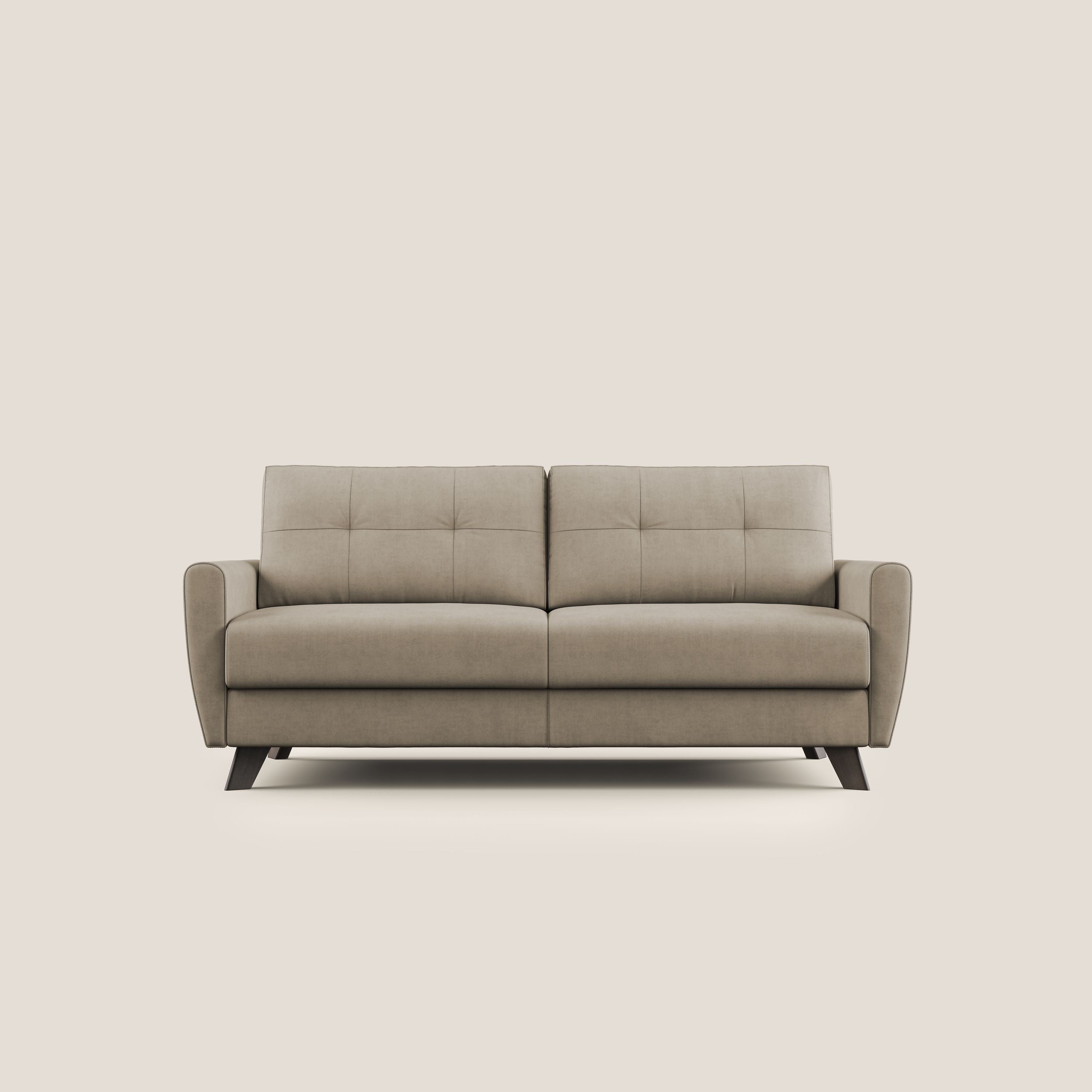 Callisto Divano letto matrimoniale in tessuto morbido impermeabile T02 beige - divani.store