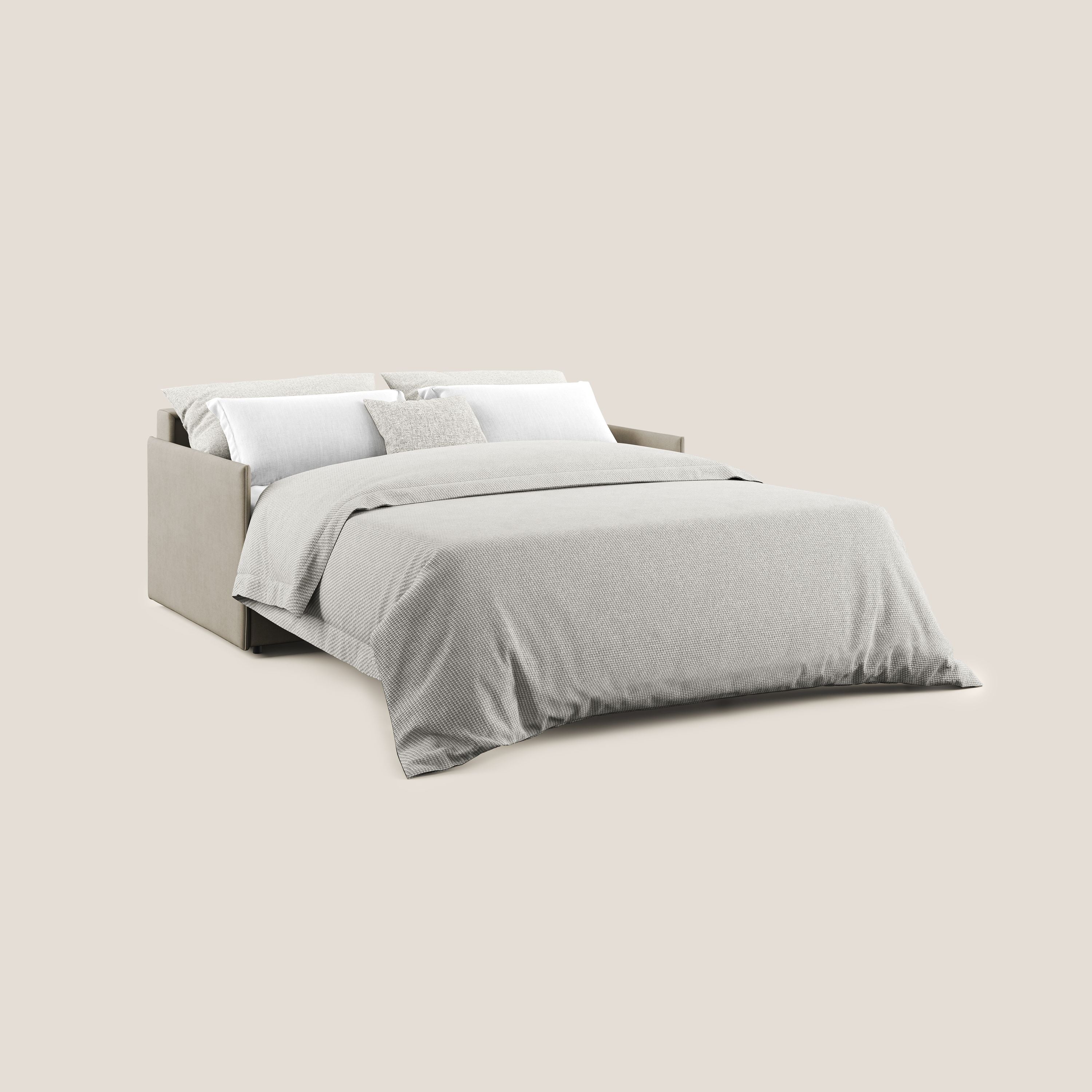 Evans Divano letto in morbido tessuto impermeabile T02 beige - divani.store