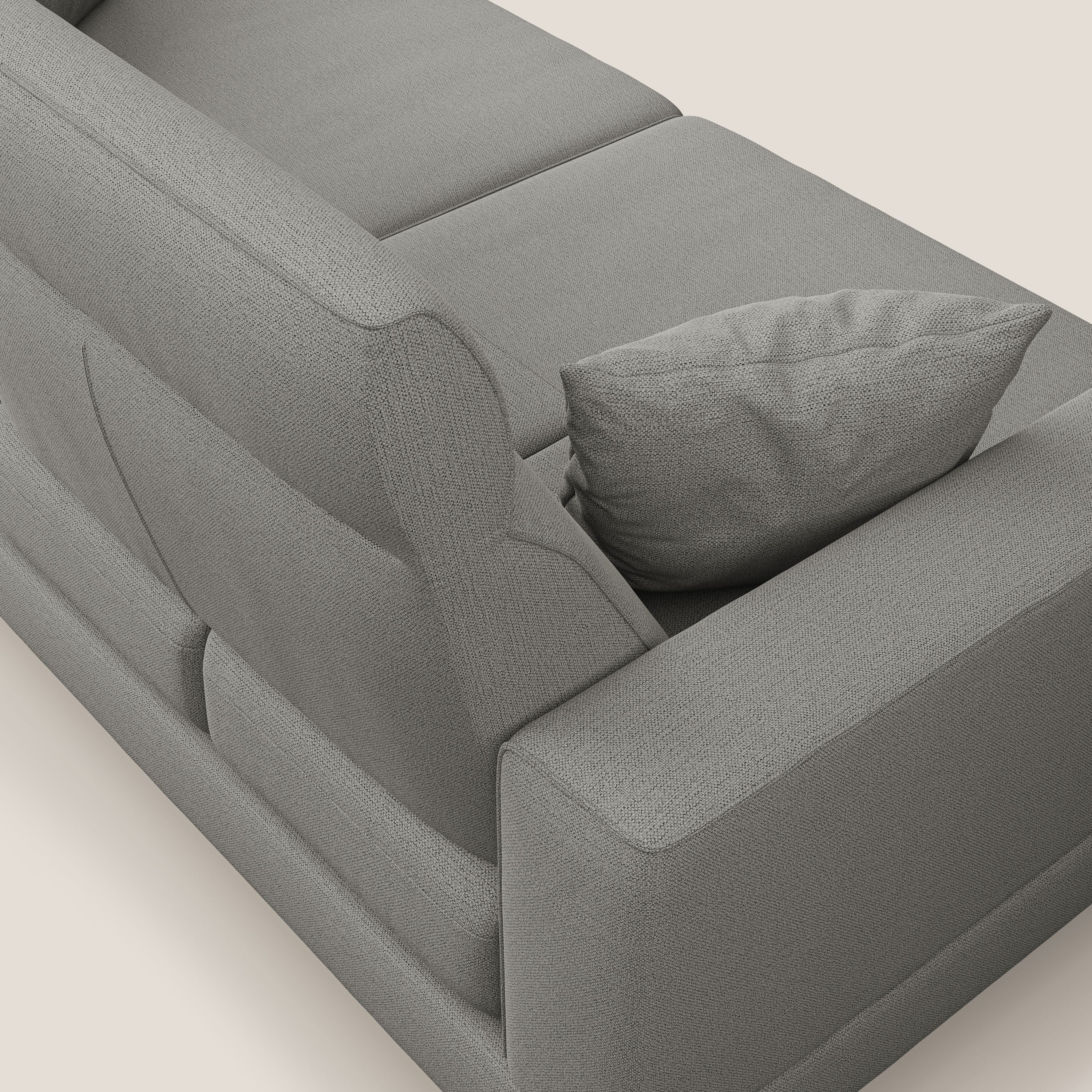 Slide Divano con schienali traslanti e poggiatesta in tessuto simil cotone impermeabile T19 beige - divani.store