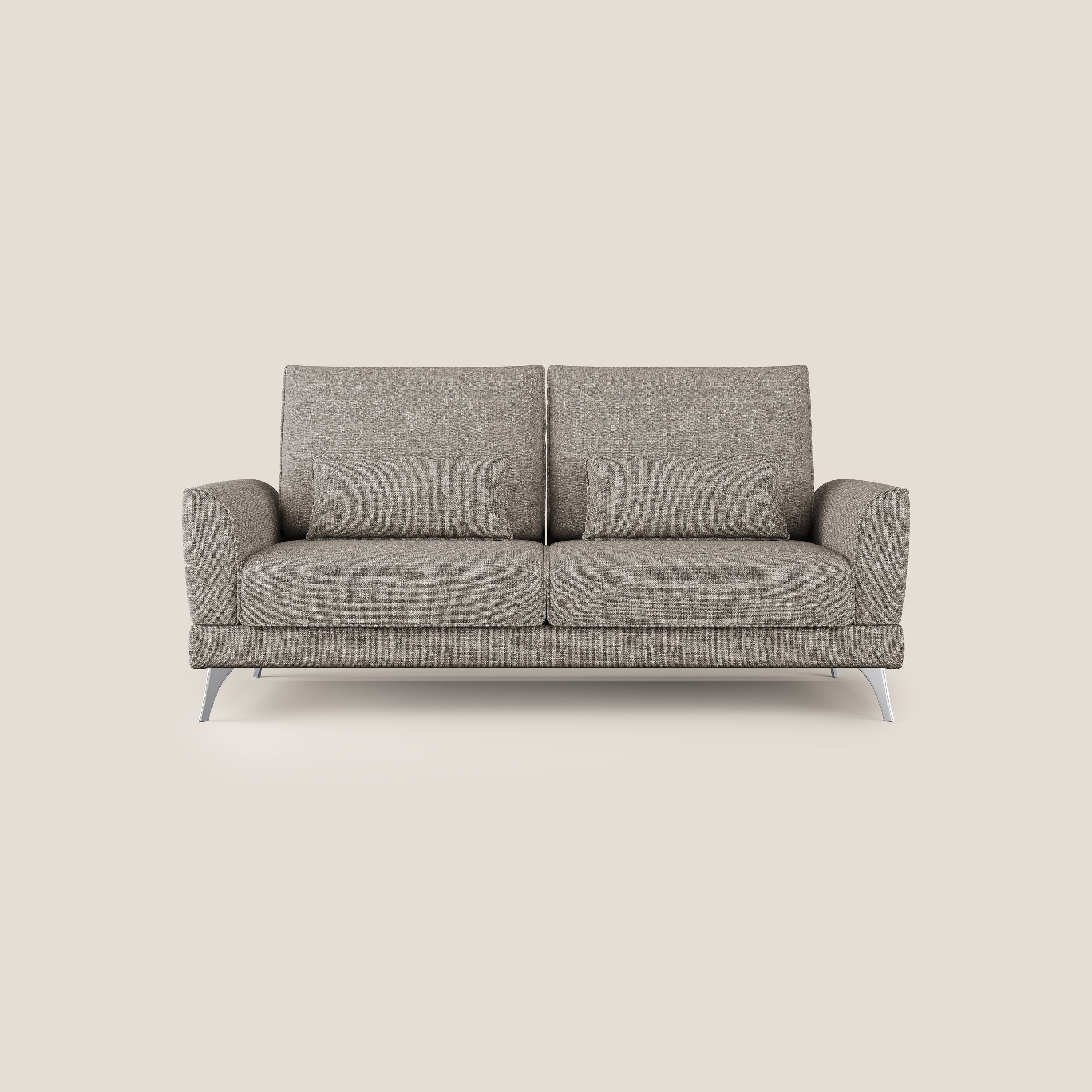 Tommy Divano relax con schienali traslanti in morbido tessuto fiammato T06 tortora - divani.store