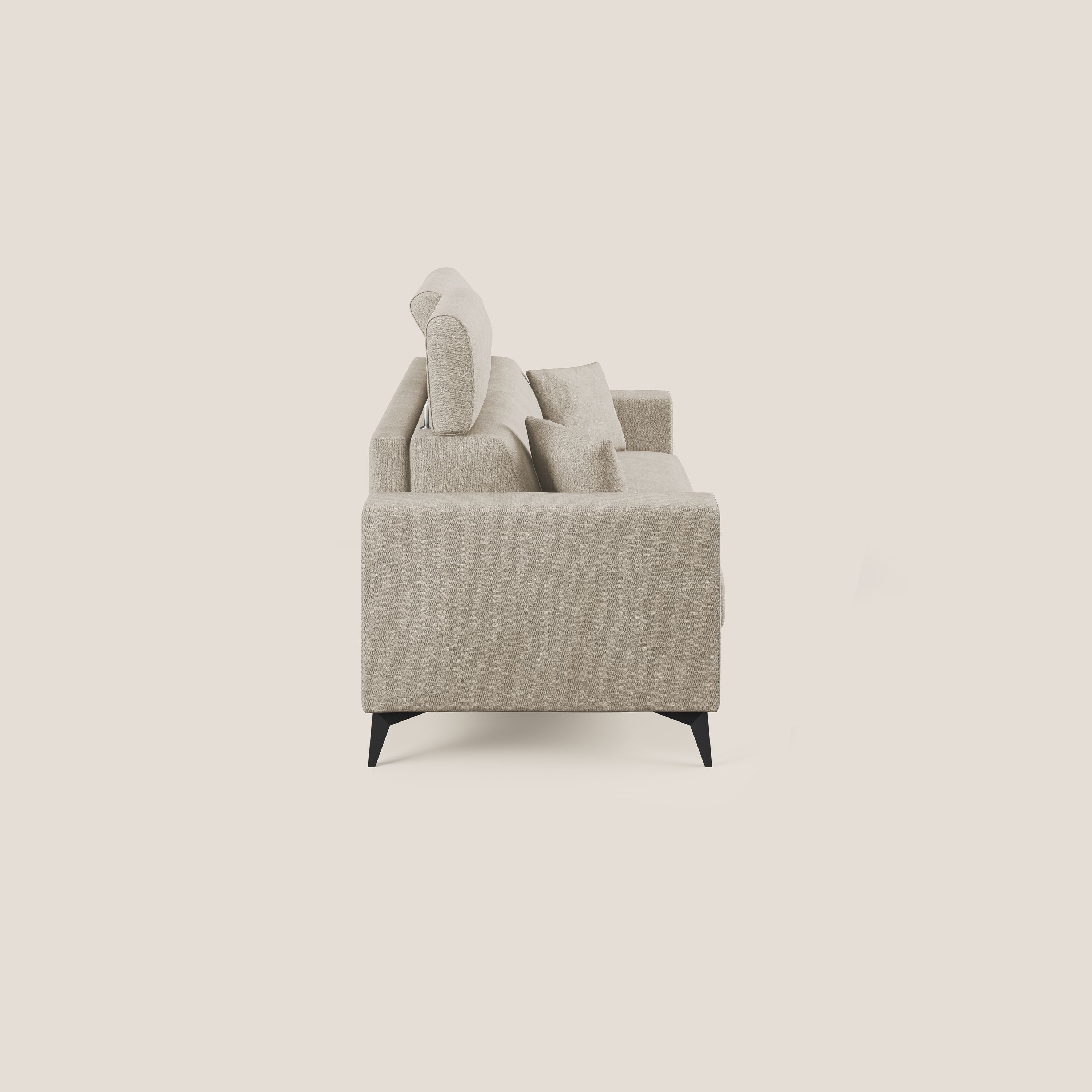 Pegaso divano letto con poggiatesta reclinabili e rivestimento T02 beige - divani.store