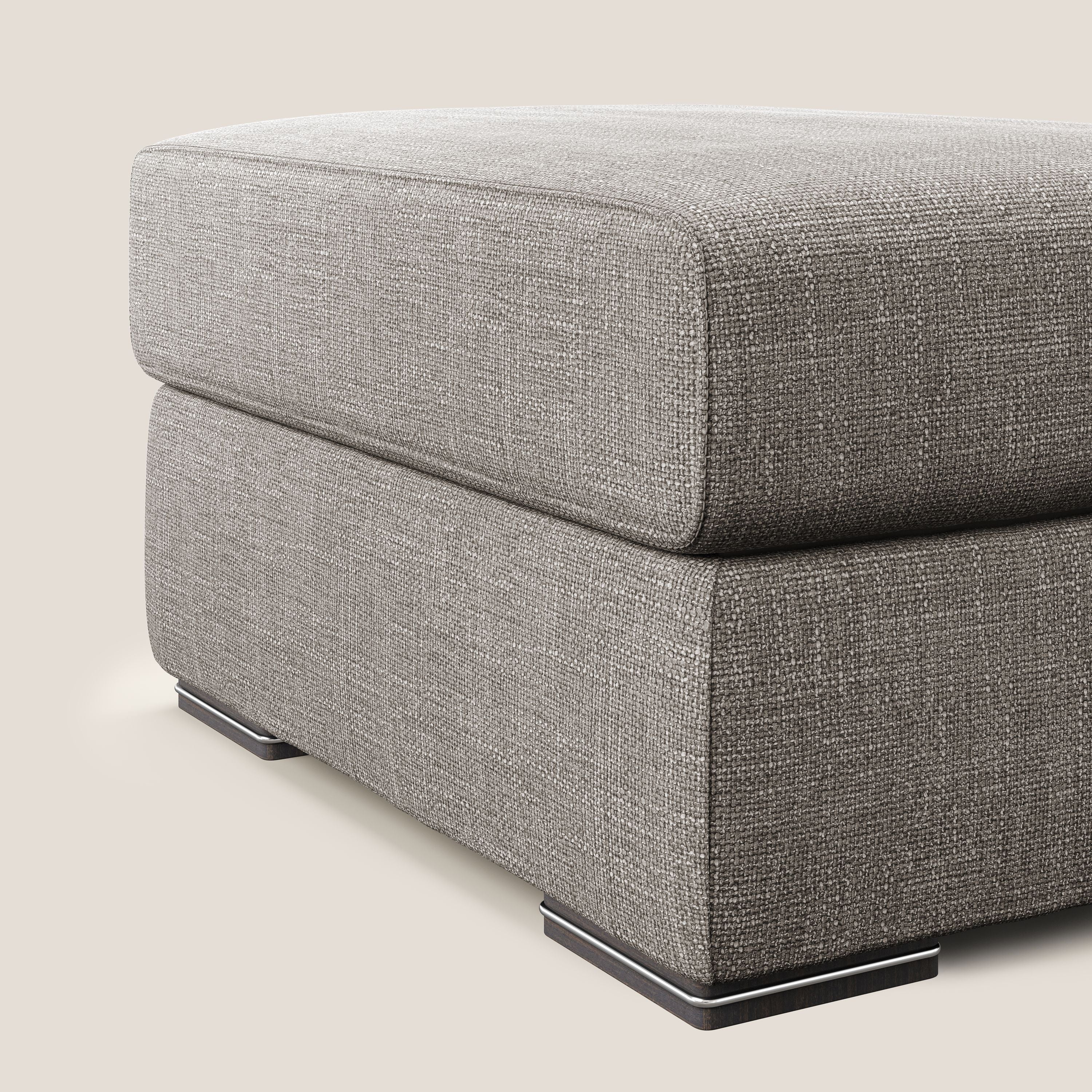 Sun pouf apribile contenitore in tessuto impermeabile morbido intreccio T06 tortora - divani.store