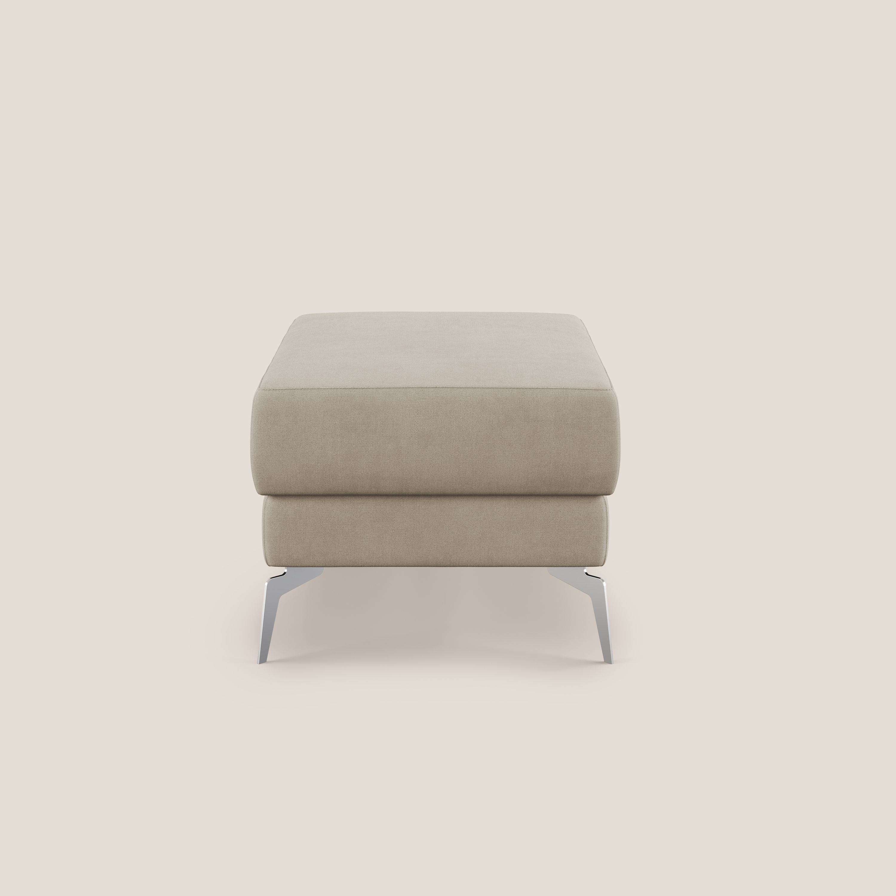 Star Pouf con piedini alti in tessuto impermeabile T02 beige - divani.store