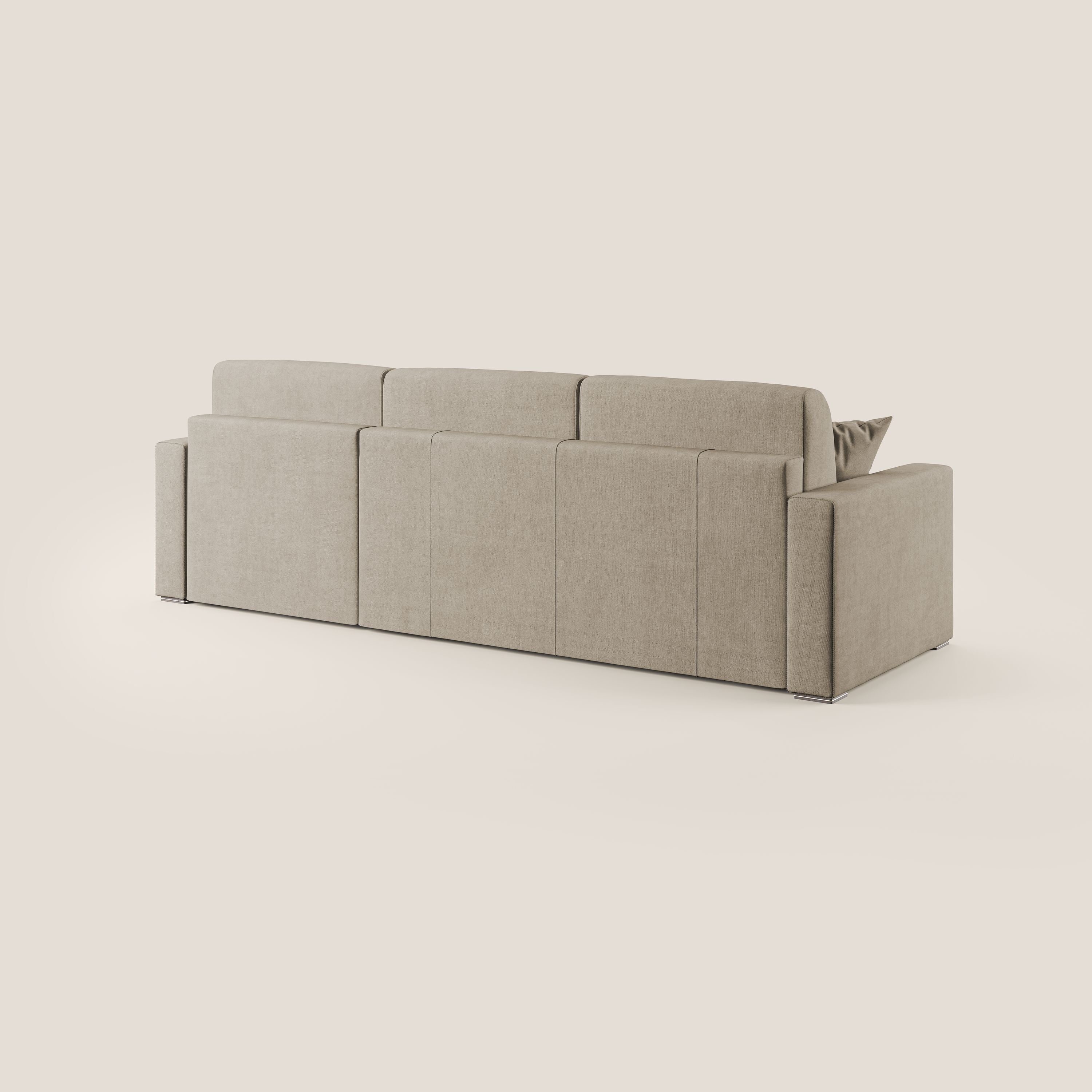 Best Divano letto angolare in tessuto impermeabile T02 beige - divani.store