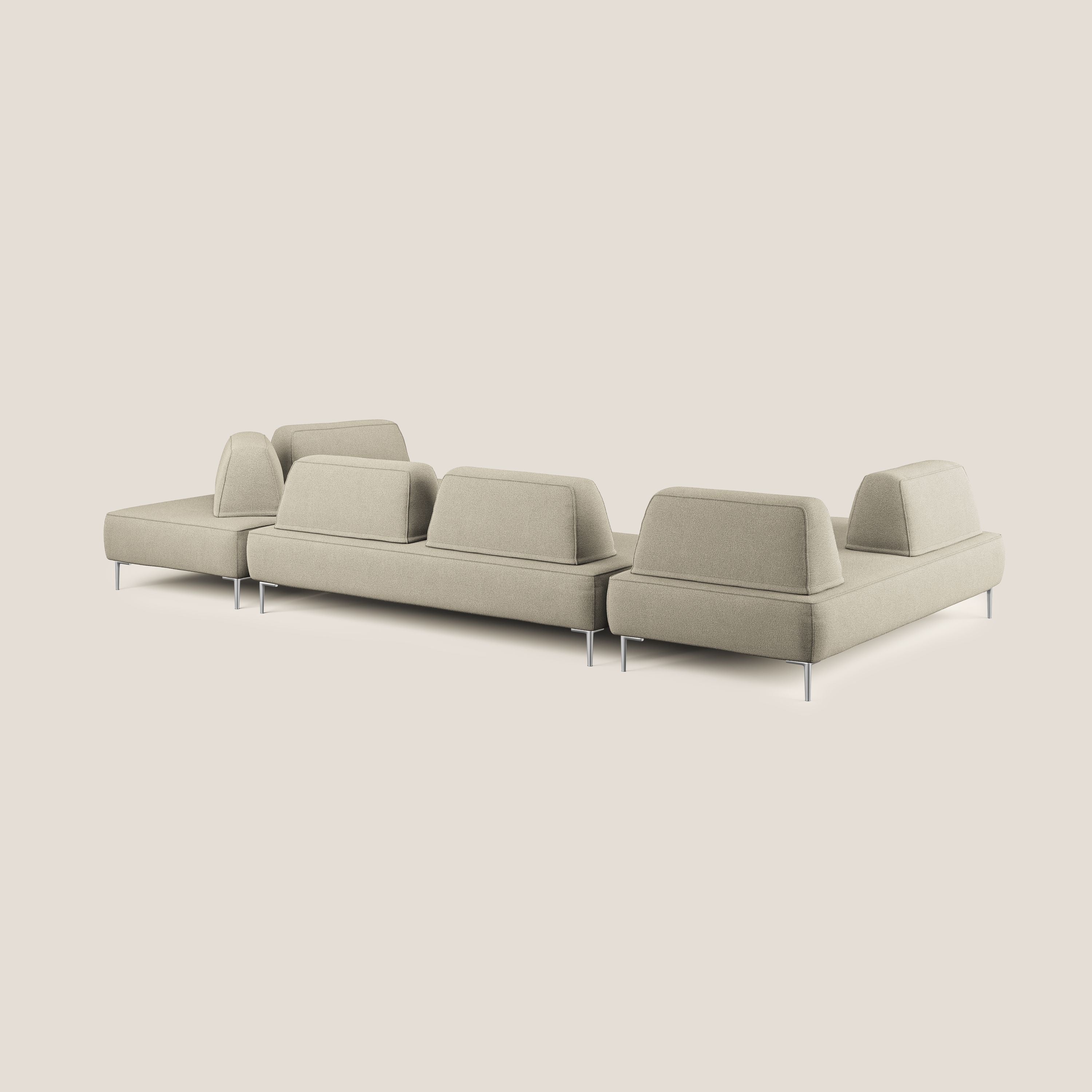 Newton divano panoramico modulare con schienali movibili T07 beige - divani.store
