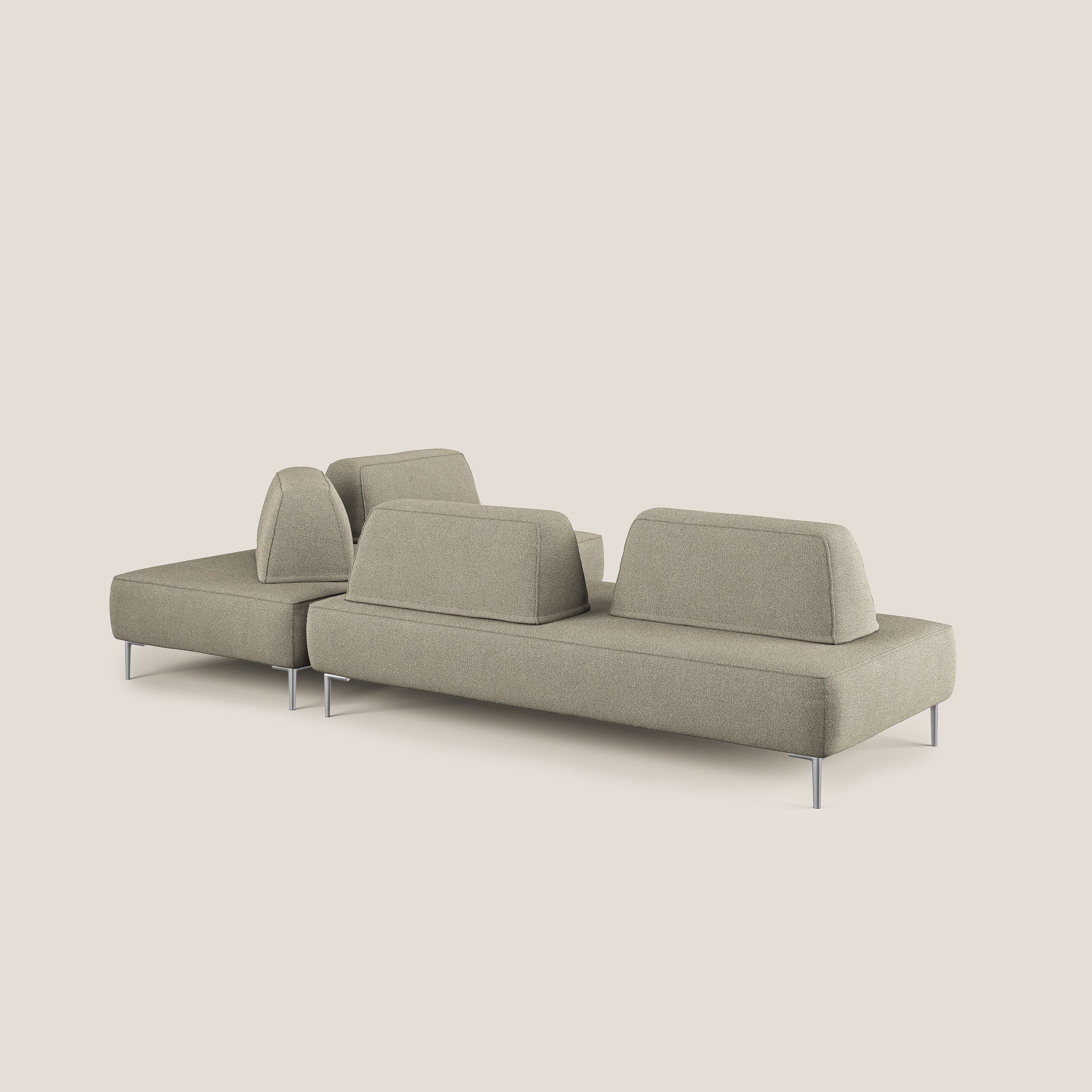 Newton divano angolare modulare con schienali movibili T07 beige - divani.store
