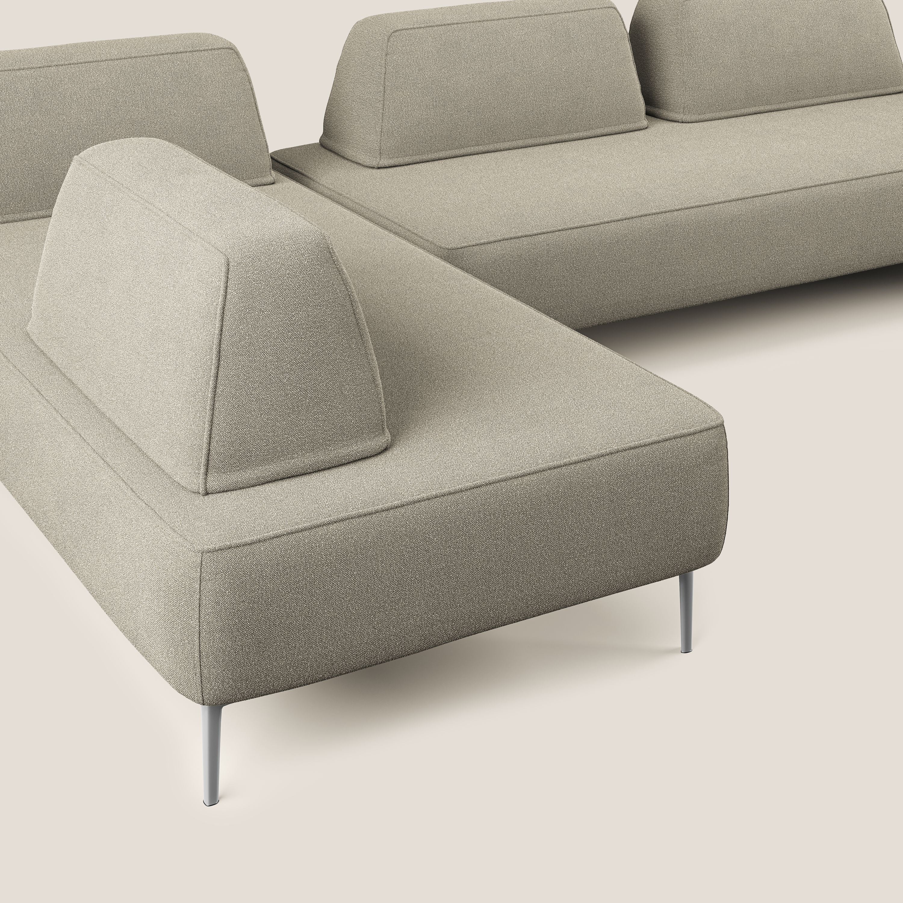 Newton divano panoramico modulare con schienali movibili T07 beige - divani.store