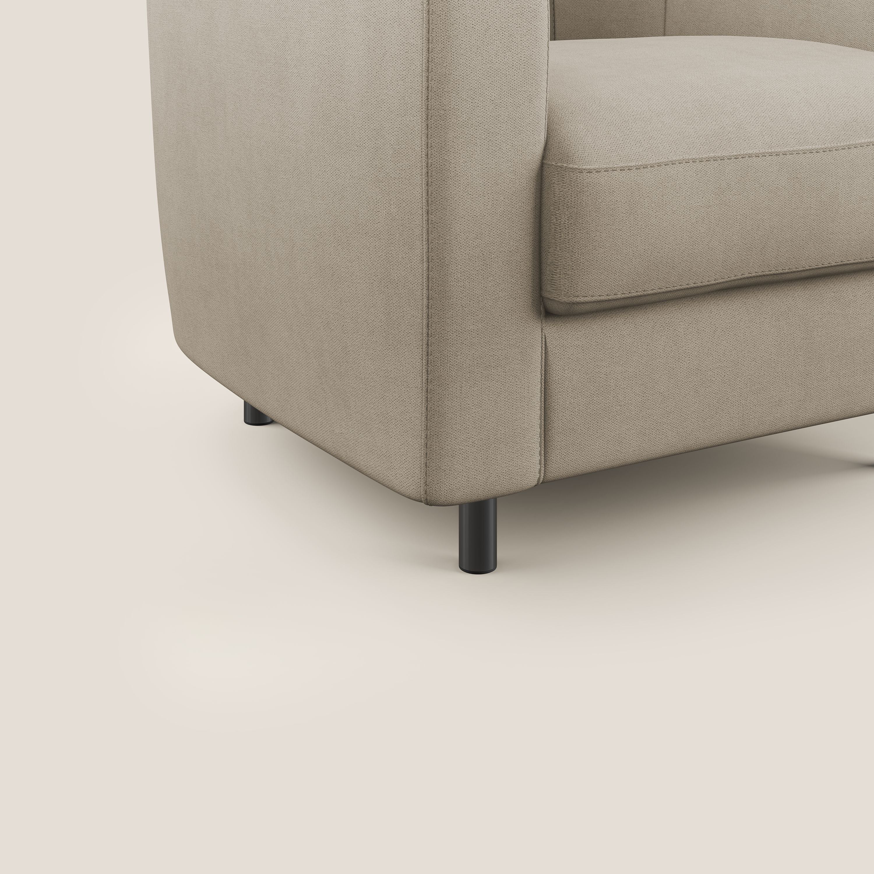 Pandora Poltroncina in tessuto morbido impermeabile T02 beige - divani.store