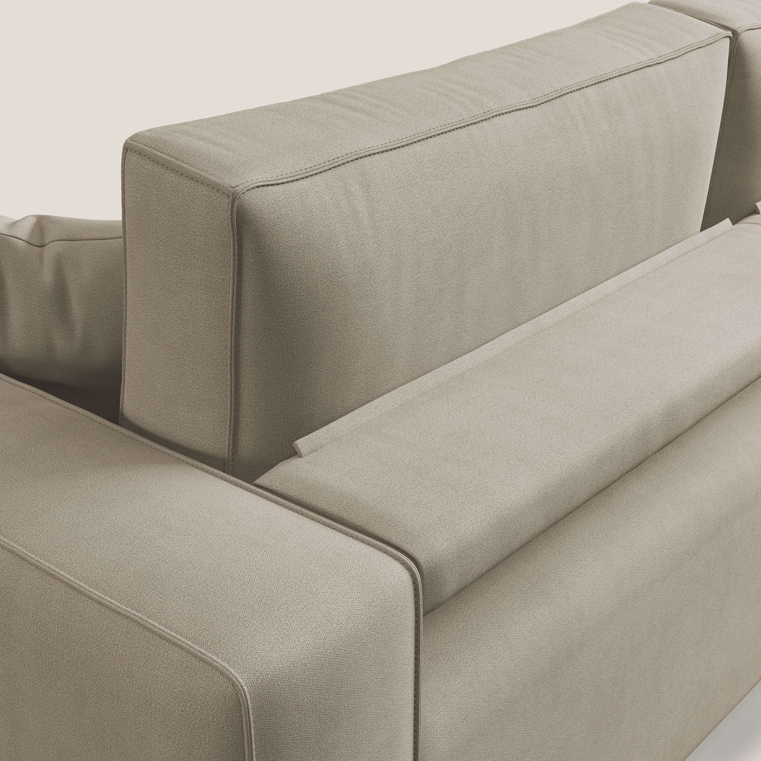 Morfeo divano con sedute estraibili in morbido tessuto impermeabile T02 beige - divani.store