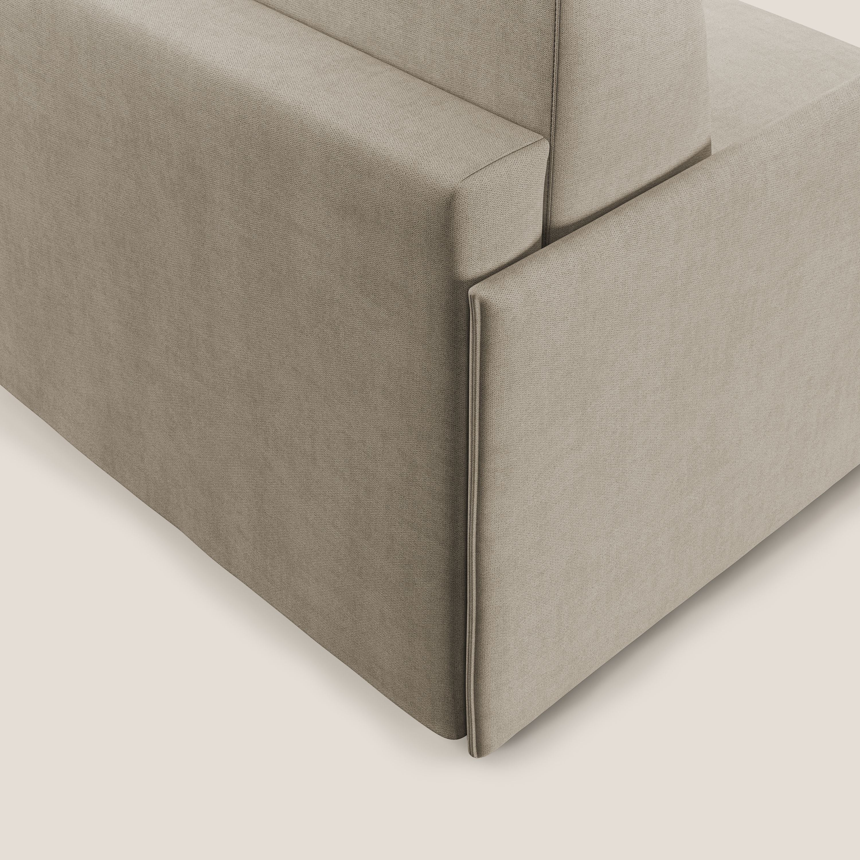 Evans poltrona letto in morbido tessuto impermeabile T02 beige - divani.store