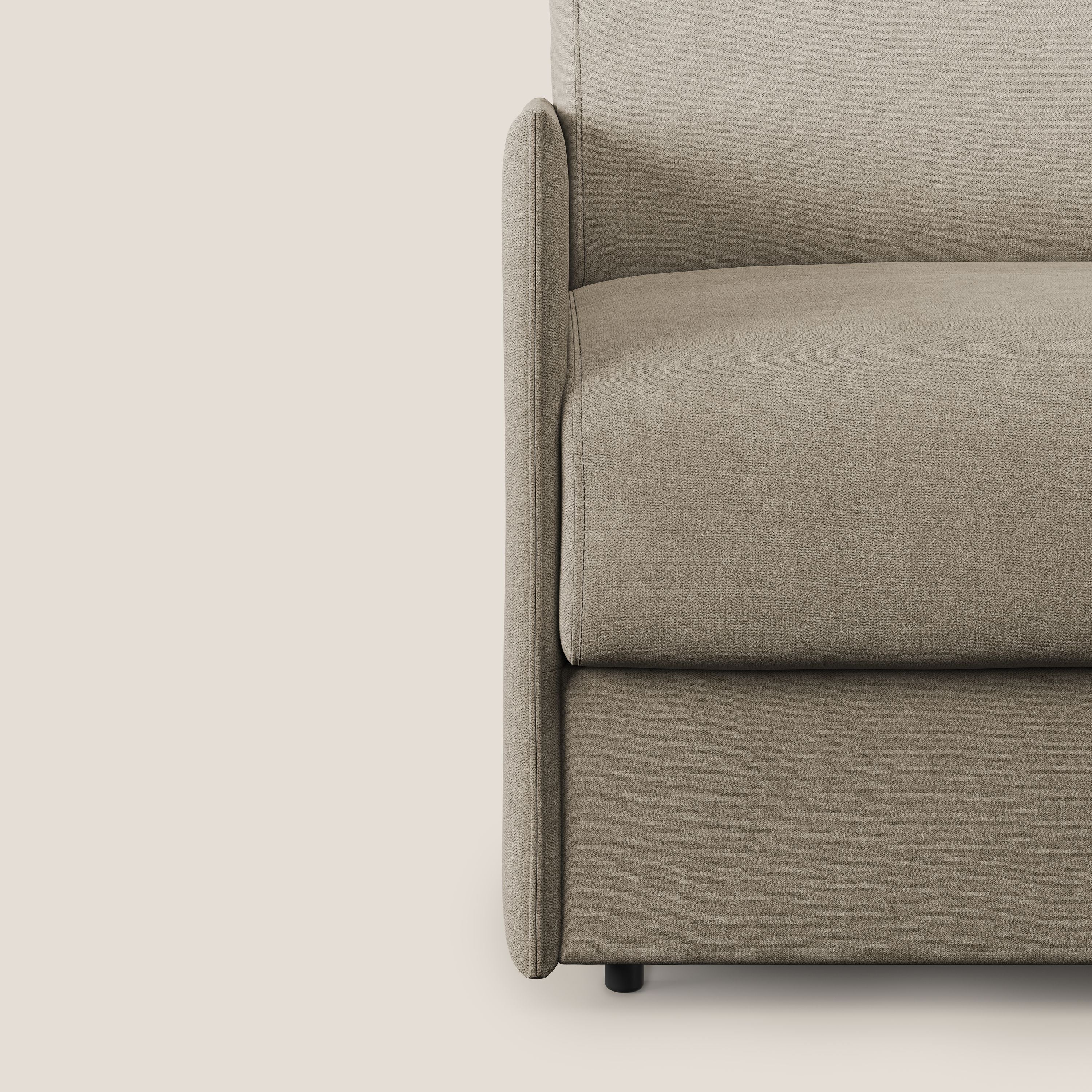 Evans poltrona letto in morbido tessuto impermeabile T02 beige - divani.store