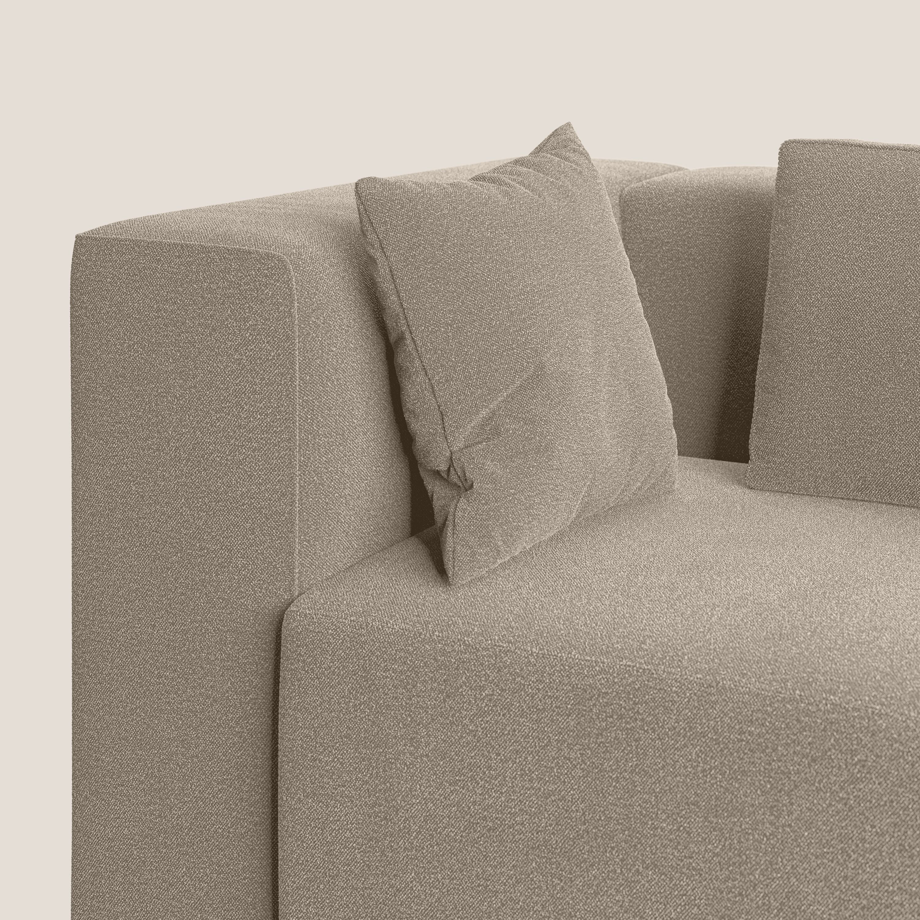 Nettuno divano angolare componibile in morbido tessuto bouclè T07 beige - divani.store