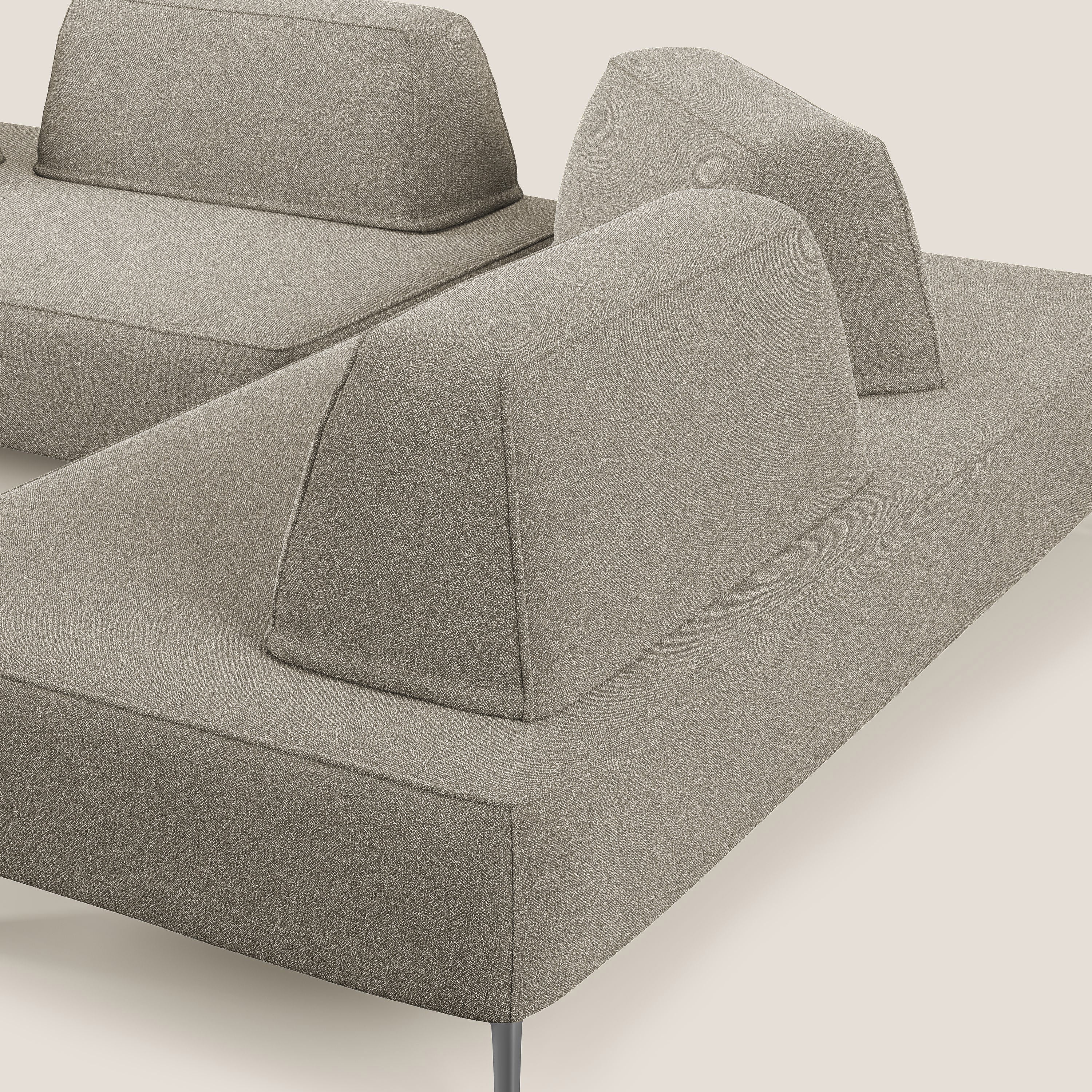 Newton divano angolare modulare con schienali movibili T07 beige - divani.store