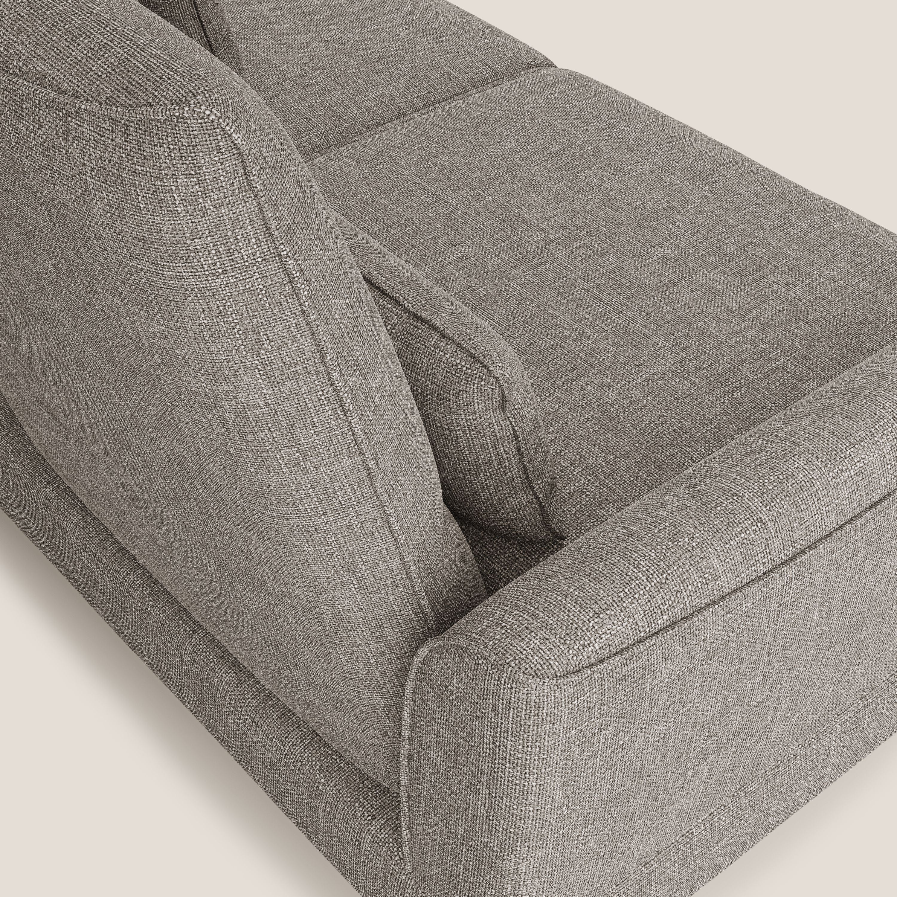 Tommy Divano relax con schienali traslanti in morbido tessuto fiammato T06 tortora - divani.store