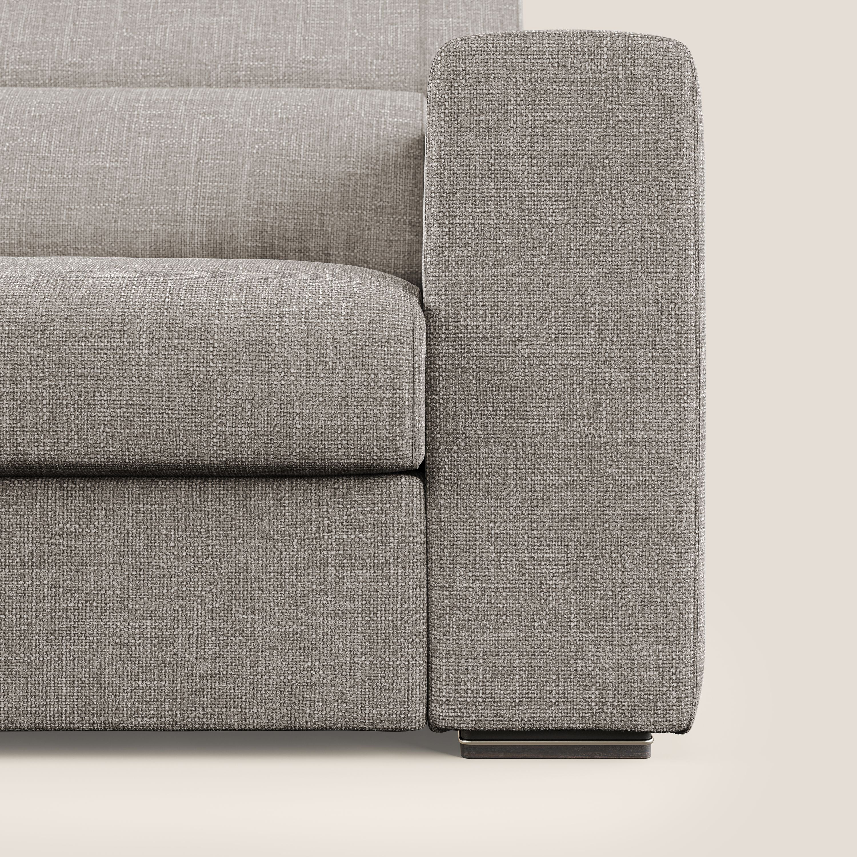 Vegas divano con poggiatesta reclinabili in morbido tessuto impermeabile T06 tortora - divani.store