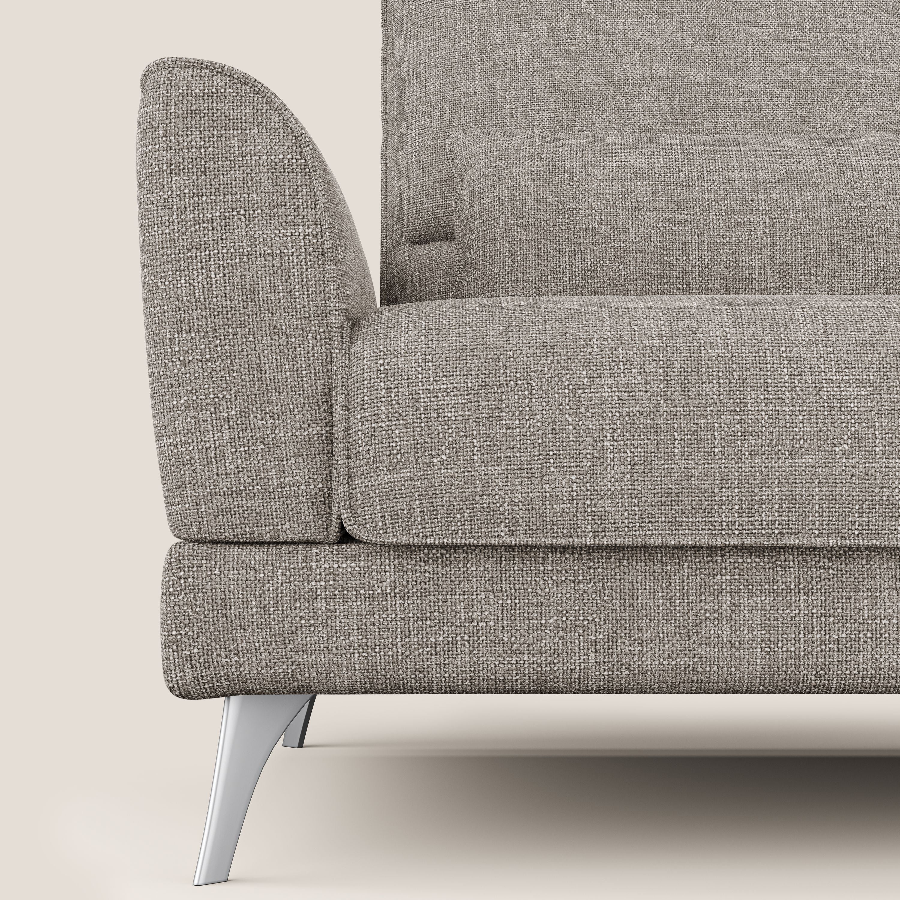 Tommy Divano relax con schienali traslanti in morbido tessuto fiammato T06 tortora - divani.store