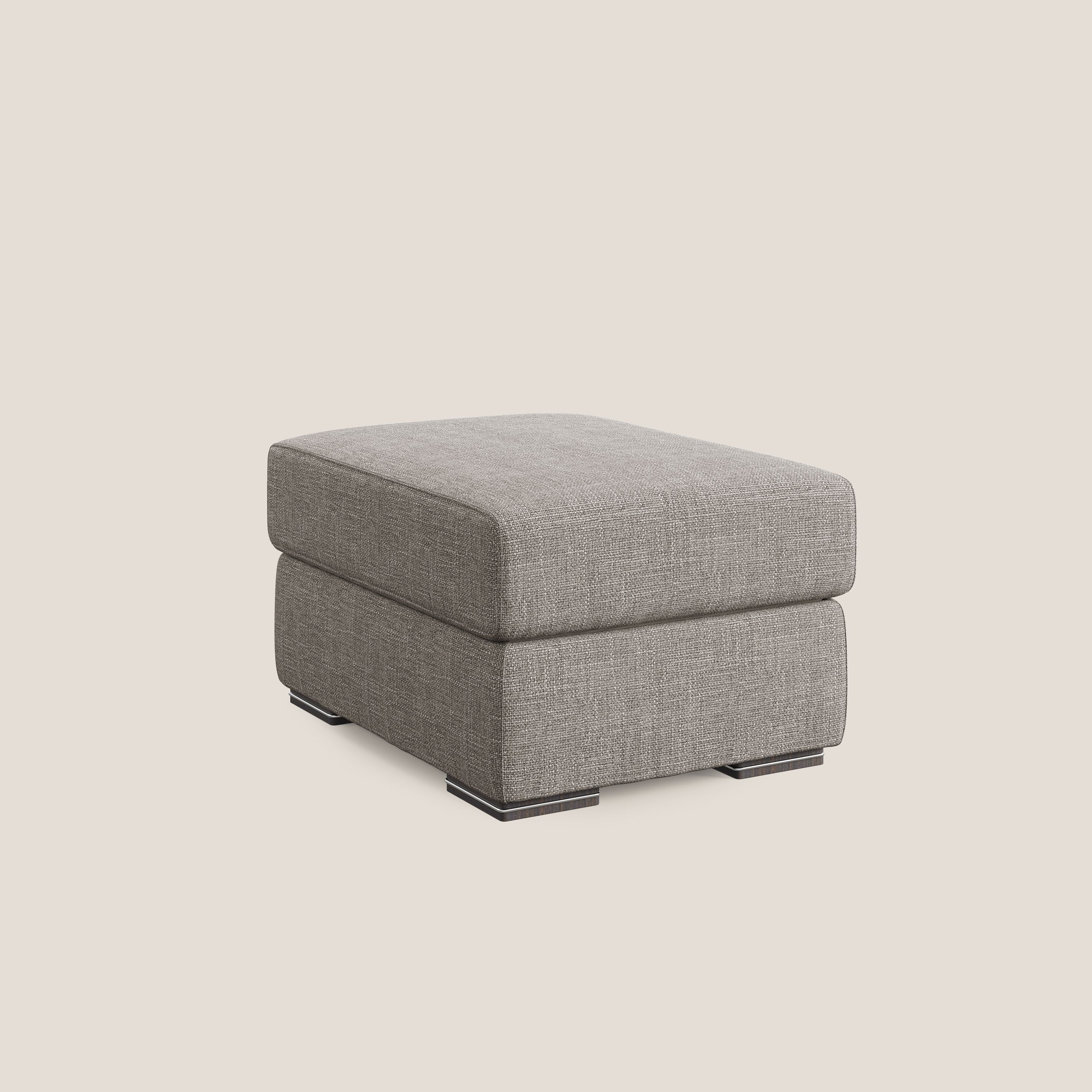 Sun pouf apribile contenitore in tessuto impermeabile morbido intreccio T06 tortora - divani.store