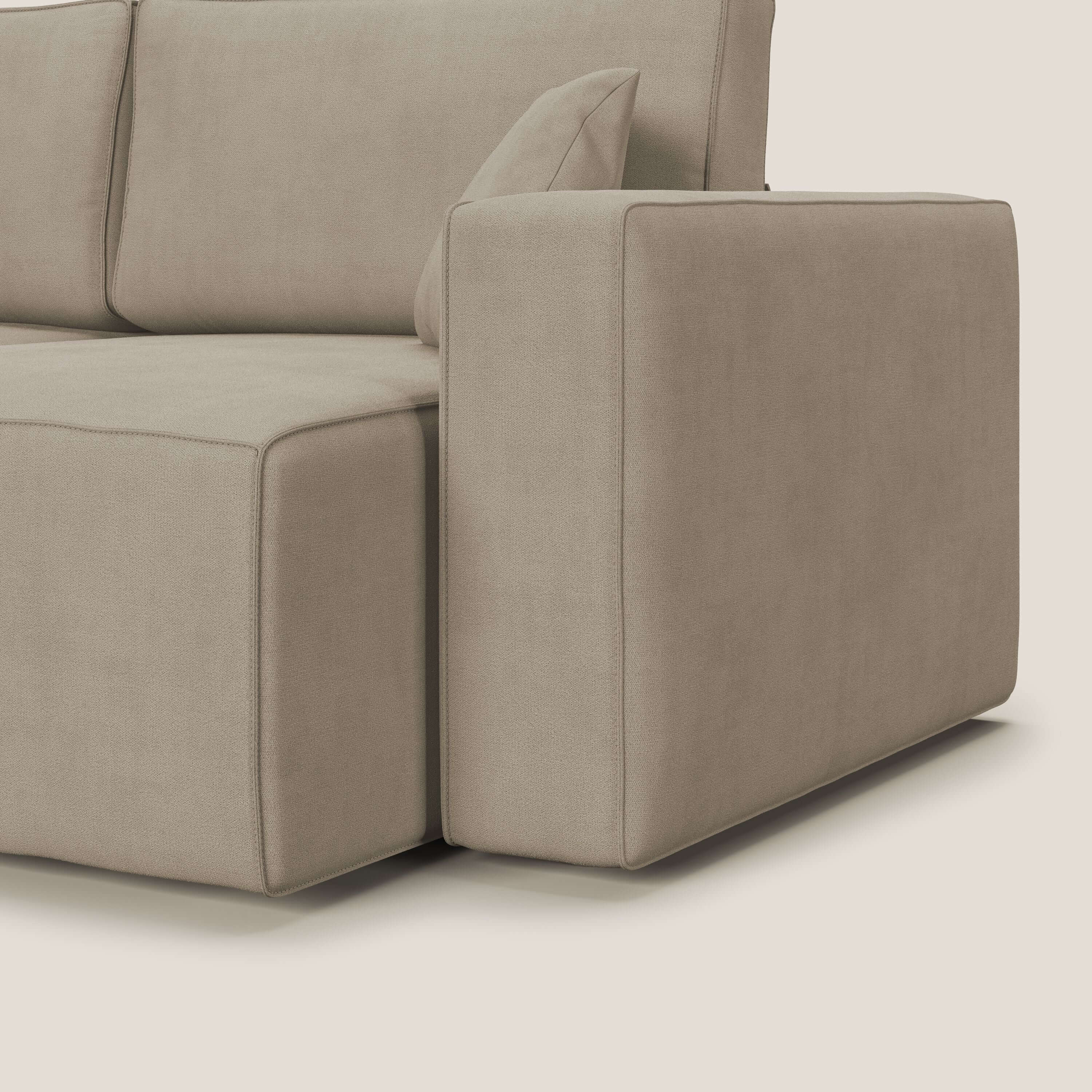 Morfeo divano con sedute estraibili in morbido tessuto impermeabile T02 beige - divani.store