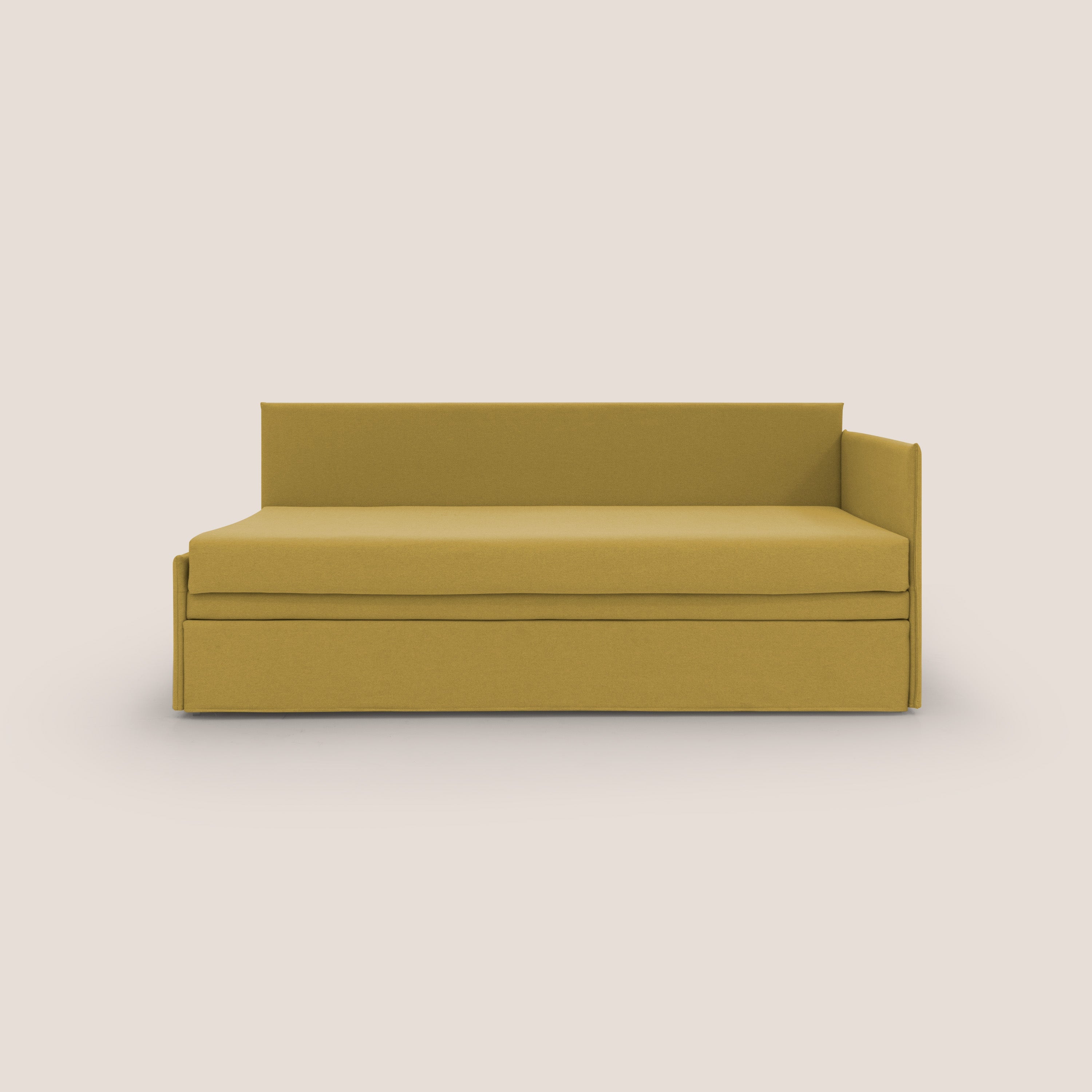 Durini Divano duplex con doppio letto in tessuto simil cotone impermeabile T13 giallo - divani.store