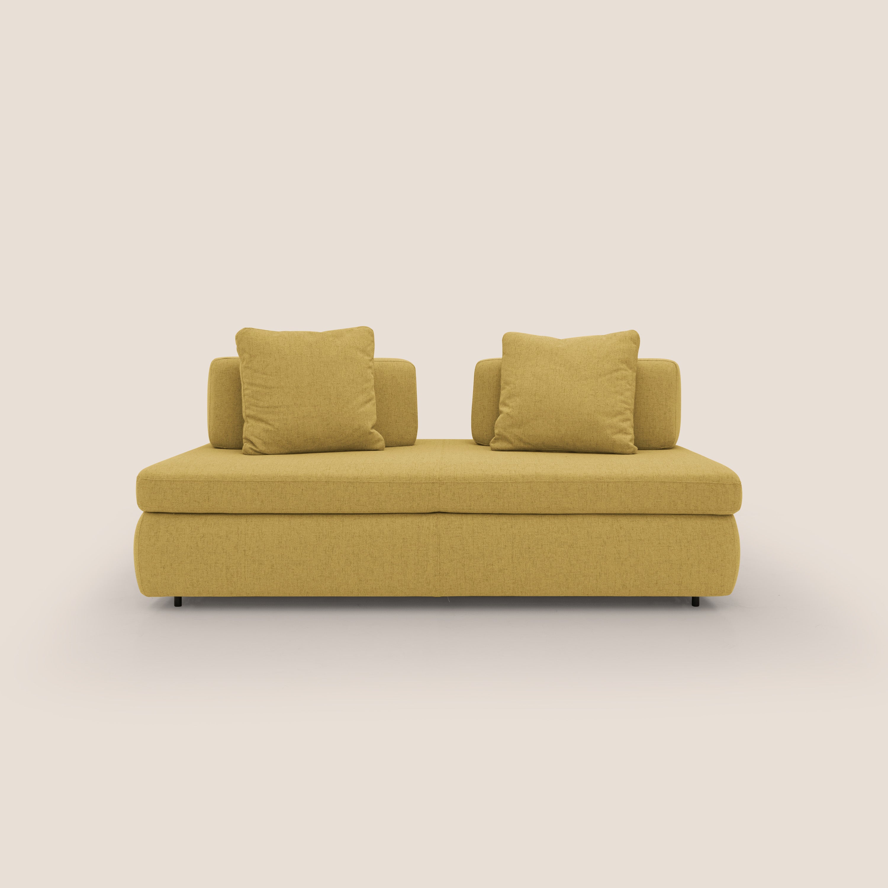 Gransasso Divano letto matrimoniale dal DESIGN innovativo in tessuto impermeabile T03 giallo - divani.store