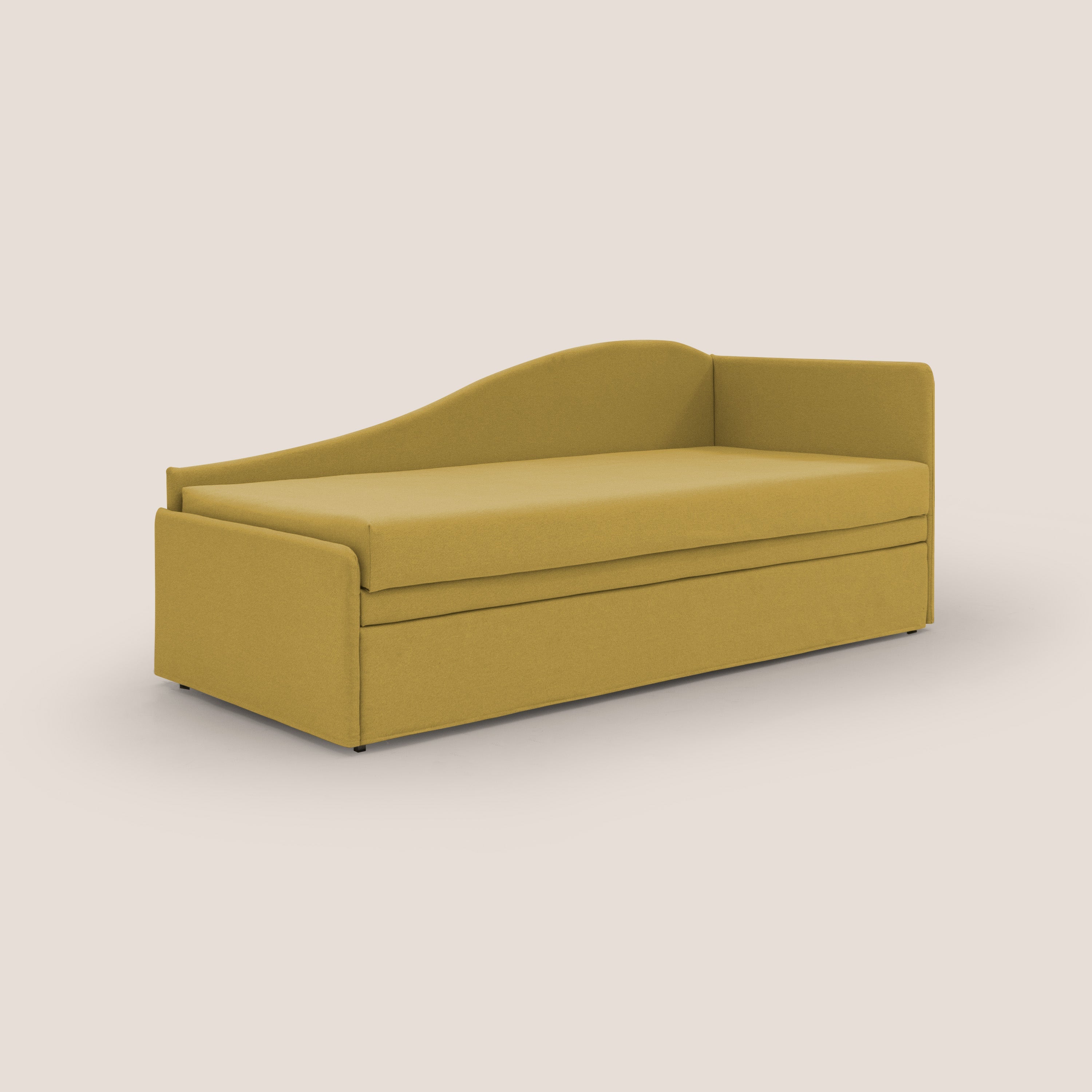 Nolo Divano duplex con doppio letto in tessuto simil cotone impermeabile T13 giallo - divani.store