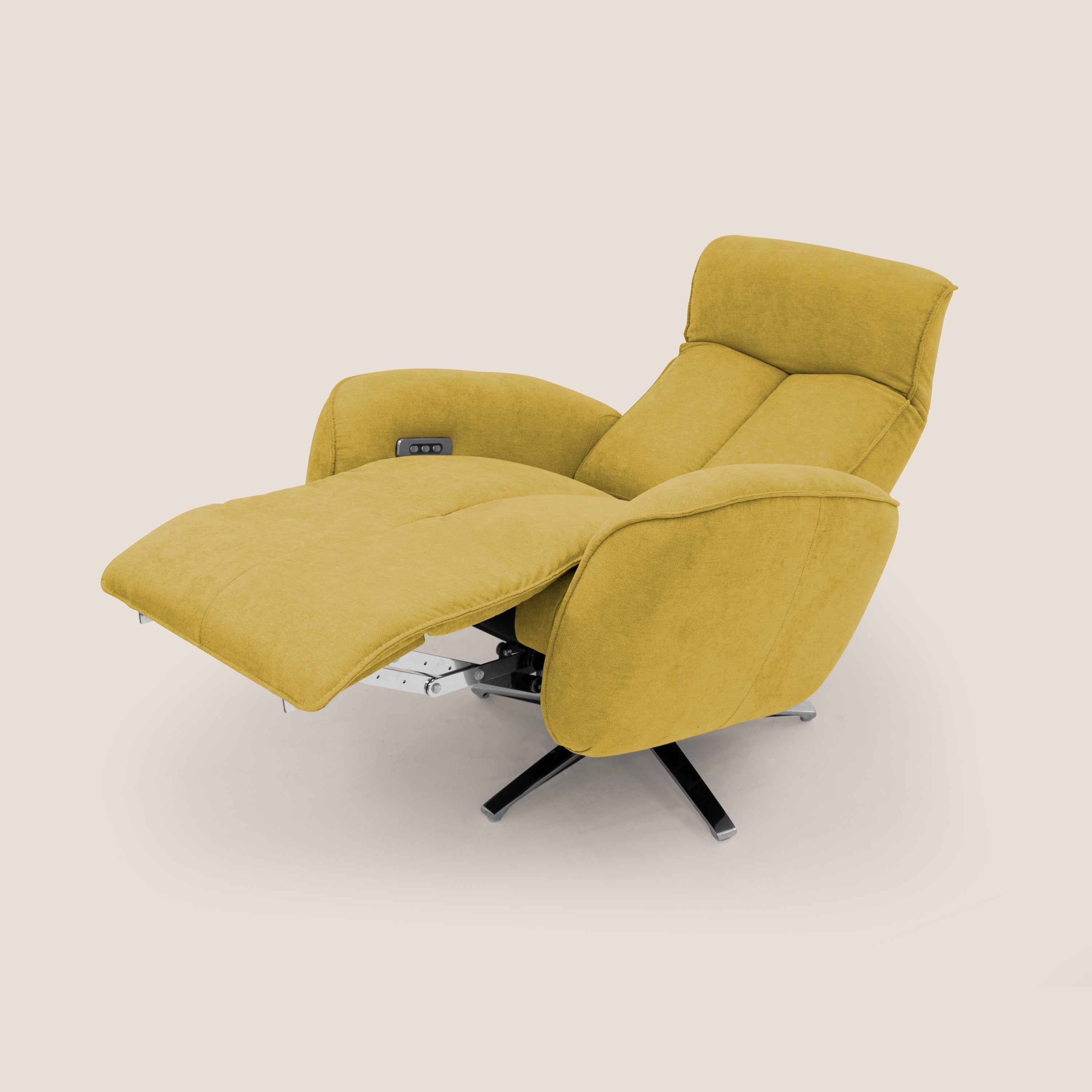 EVA Poltroncina RELAX in morbido tessuto impermeabile T02 giallo - divani.store