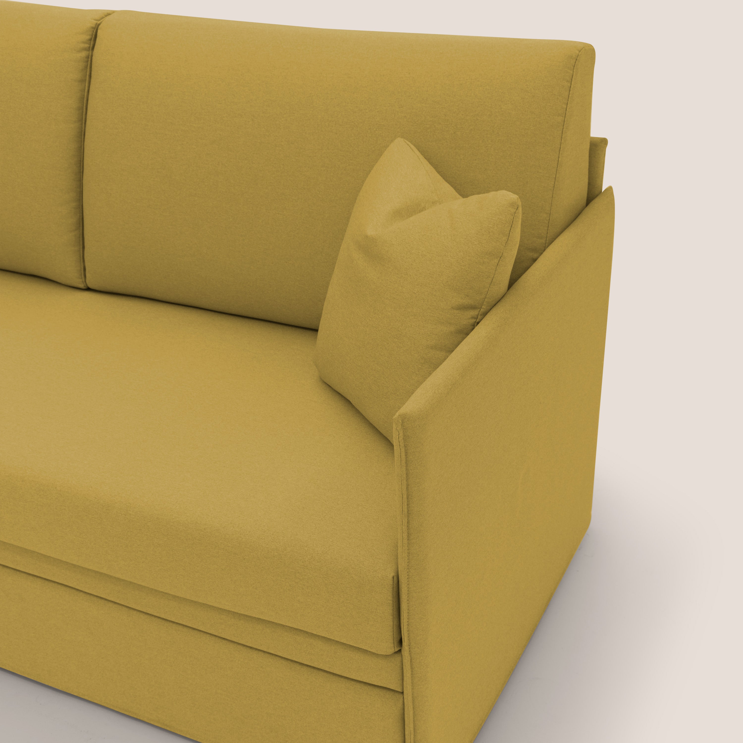 Tortona Divano duplex con doppio letto in tessuto simil cotone impermeabile T13 giallo - divani.store