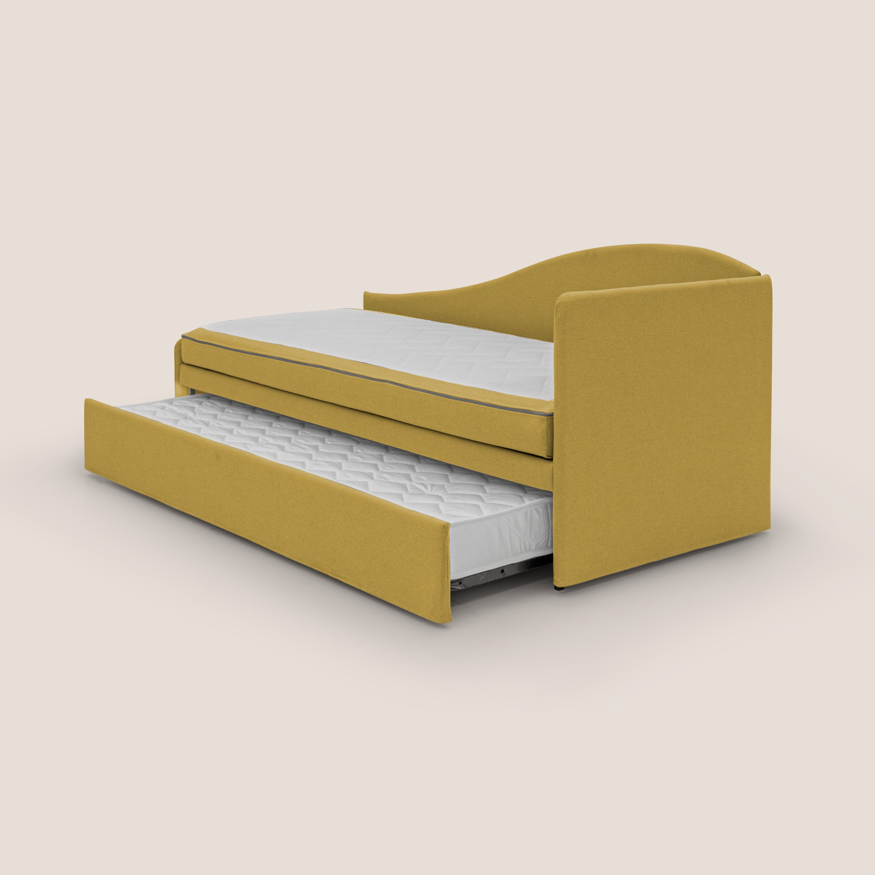 Nolo Divano duplex con doppio letto in tessuto simil cotone impermeabile T13 giallo - divani.store