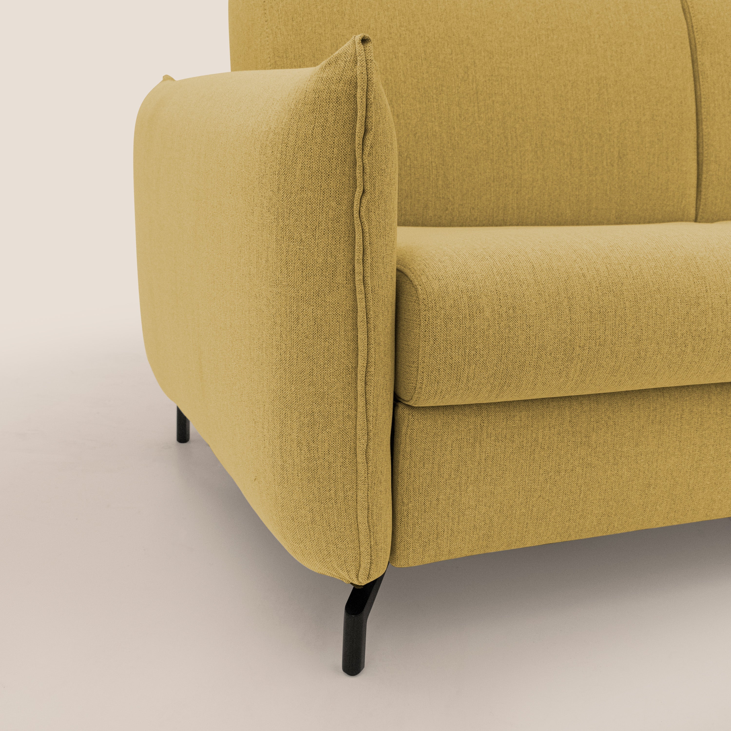 Scarlet divano letto in tessuto misto cotone impermeabile T19 giallo - divani.store