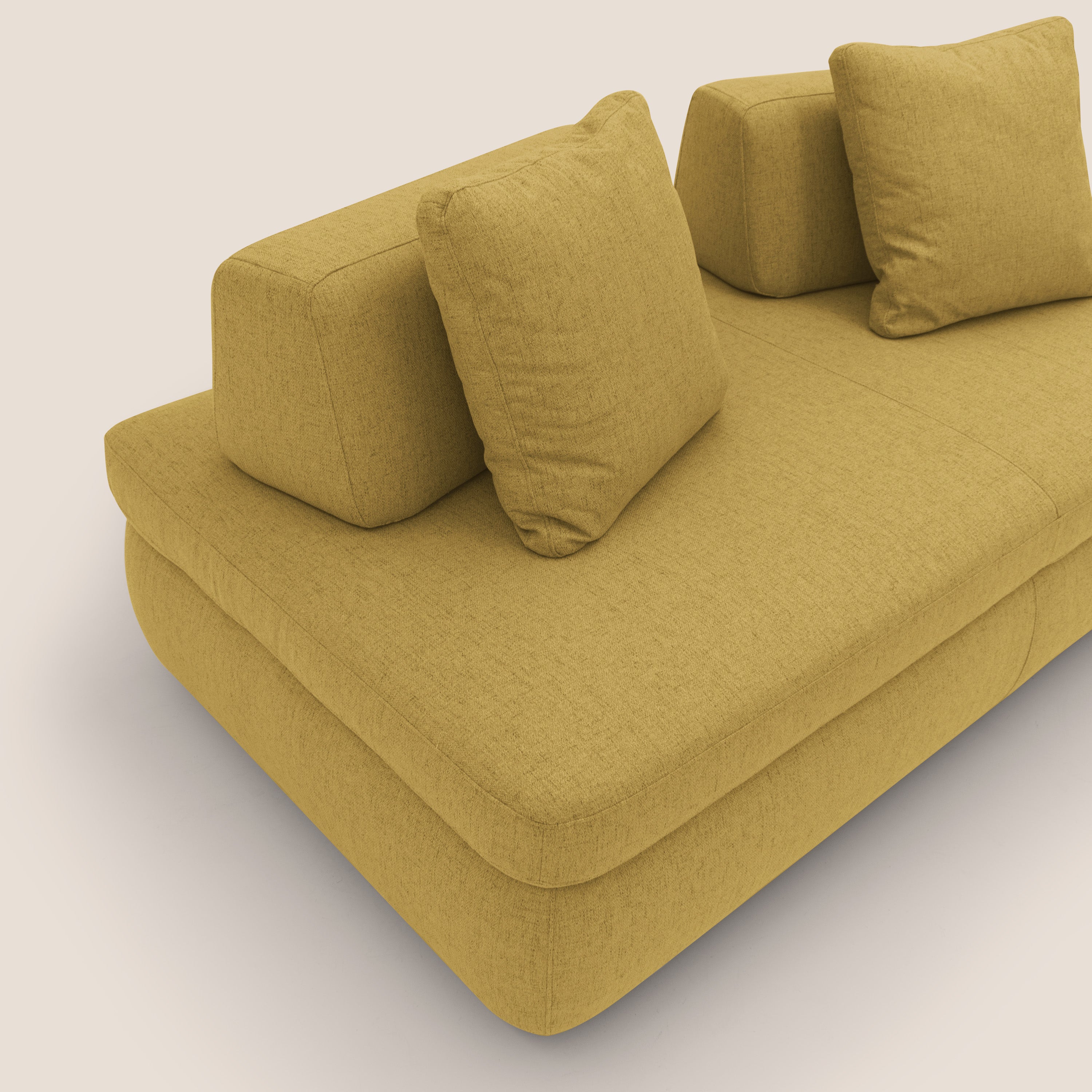 Gransasso Divano letto matrimoniale dal DESIGN innovativo in tessuto impermeabile T03 giallo - divani.store
