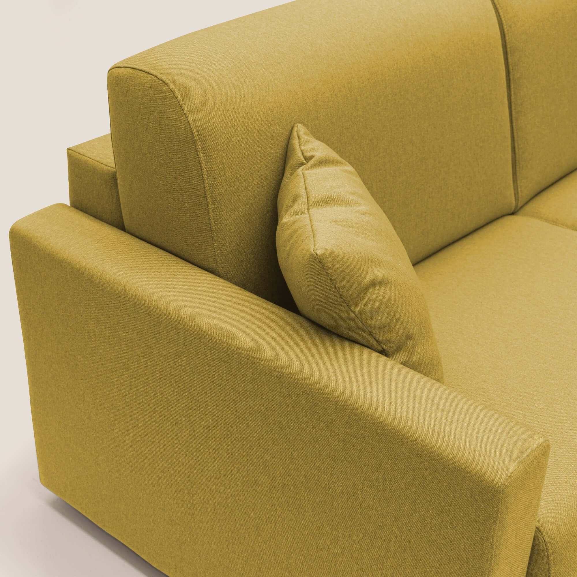 Chris Divano letto matrimoniale in tessuto impermeabile T13 giallo - divani.store